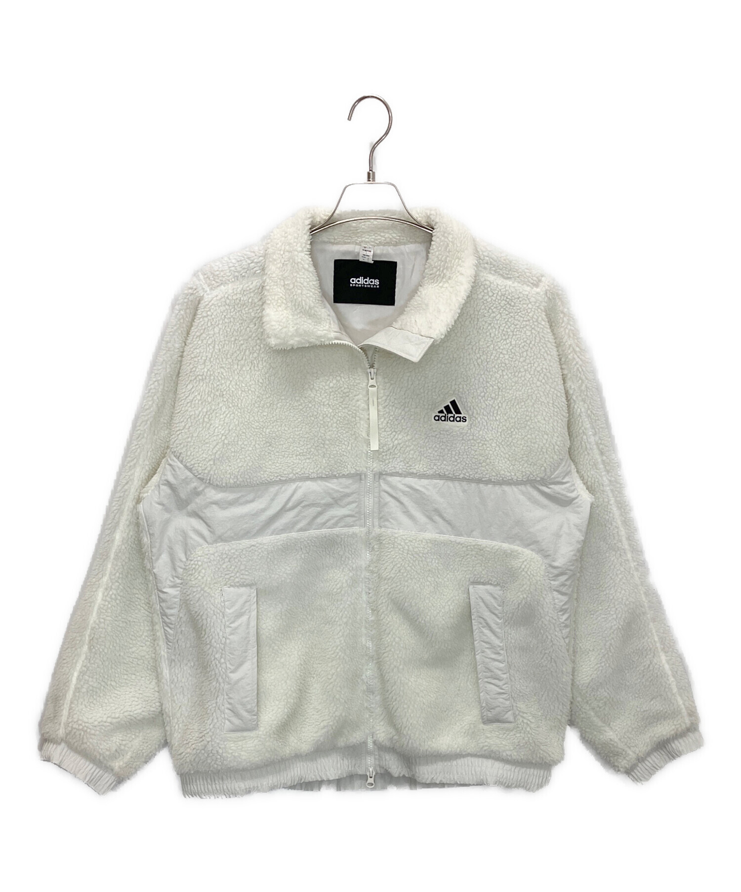 中古・古着通販】adidas (アディダス) フリースジャケット ホワイト 中古・古着通販】adidas (アディダス) フリースジャケット ホワイト