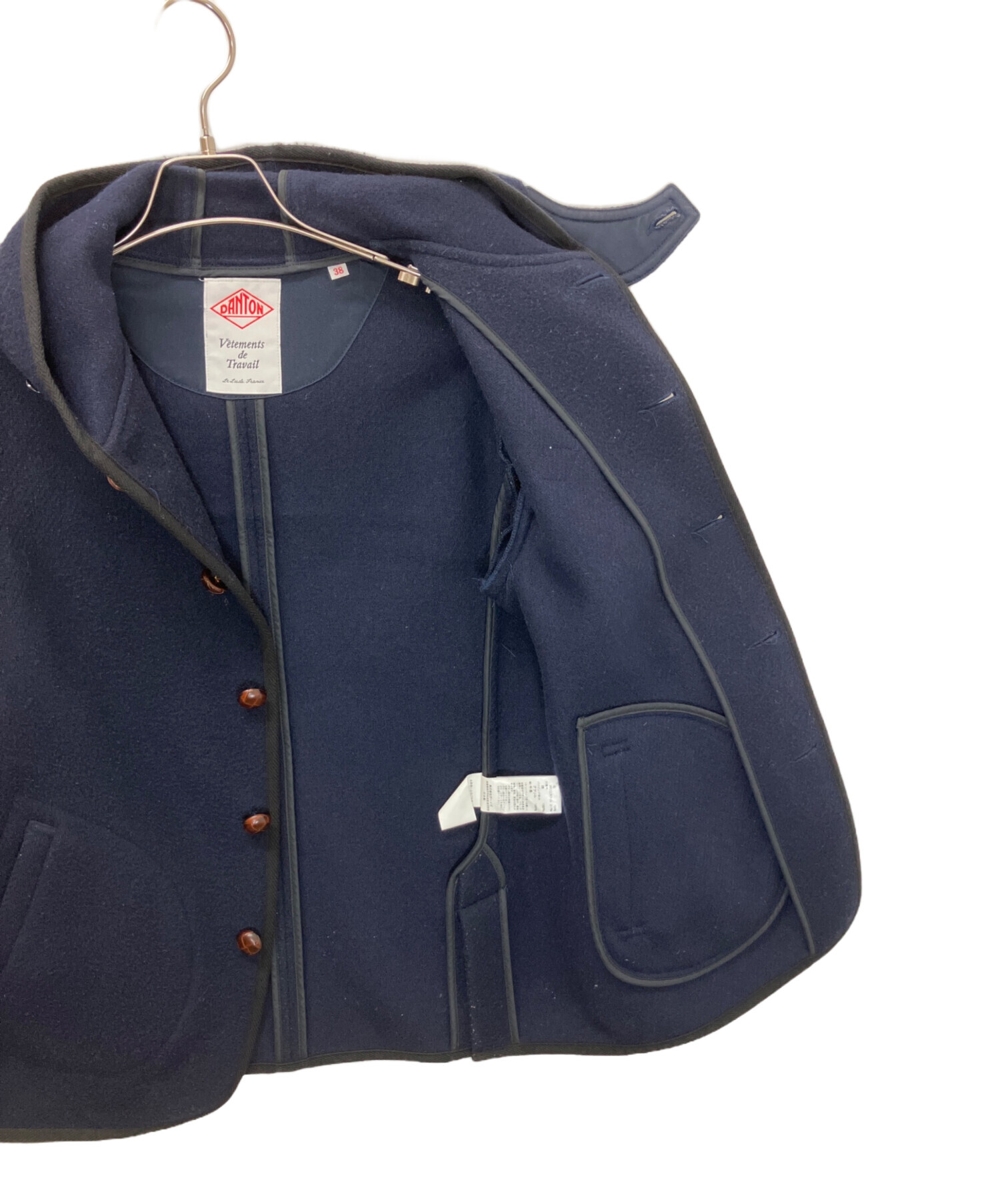 ダントンDantonウールモッサジャケット38ネイビー 中古・古着通販】DANTON (ダントン) JD-8455 ウールモッサジャケット