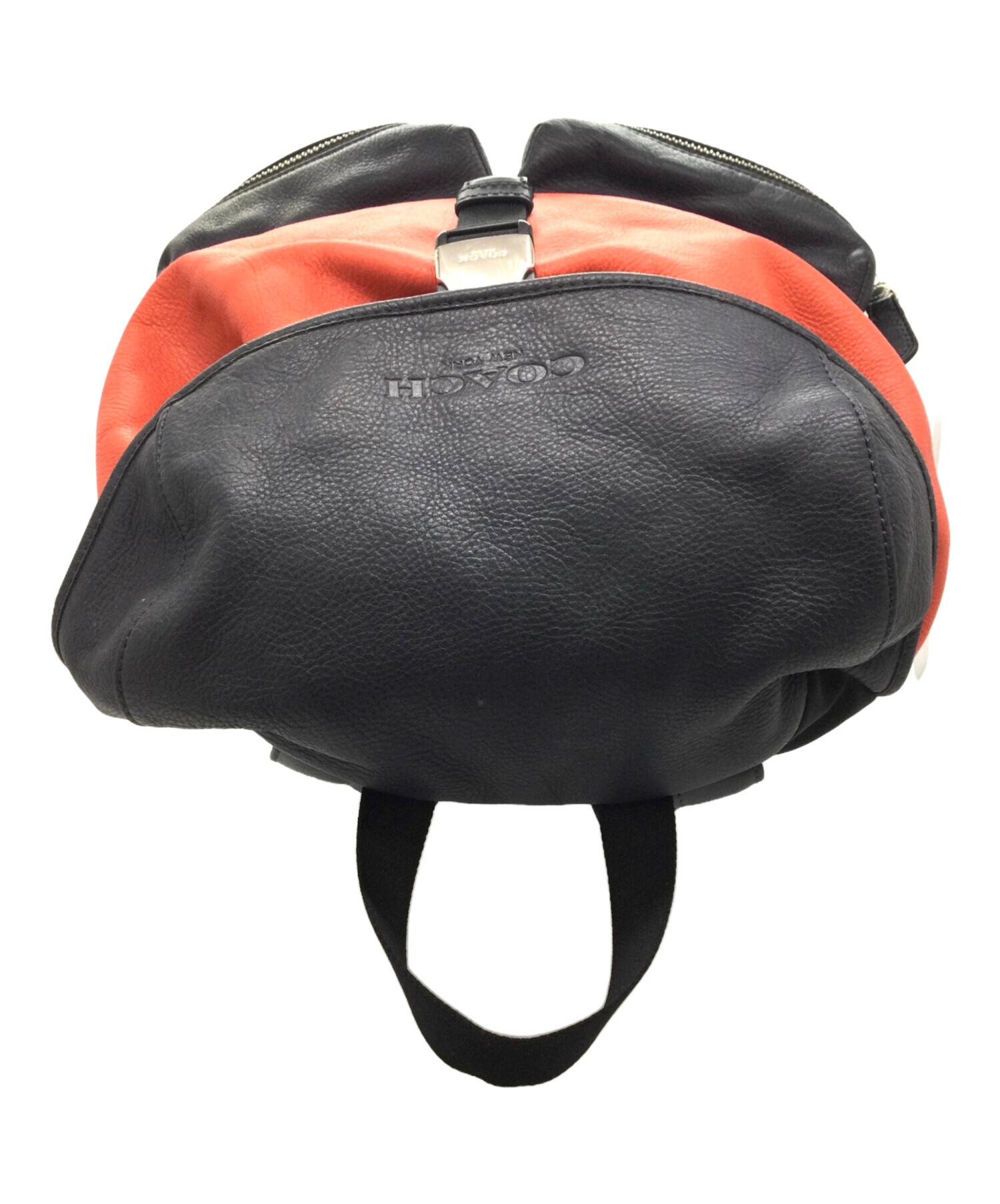 中古・古着通販】COACH (コーチ) リュック ネイビー×レッド｜ブランド
