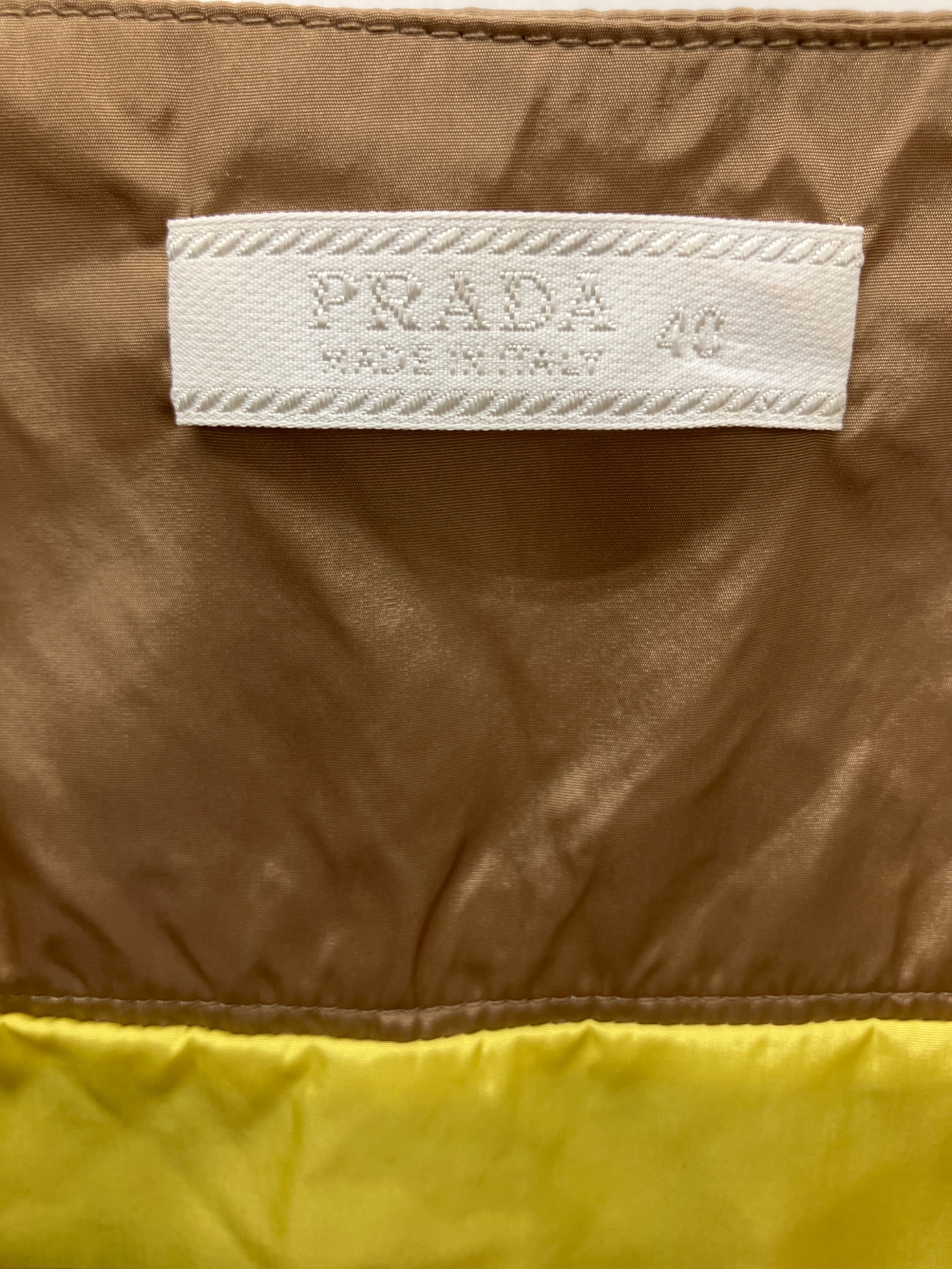 中古・古着通販】PRADA (プラダ) ナイロンスカート ベージュ サイズ:40