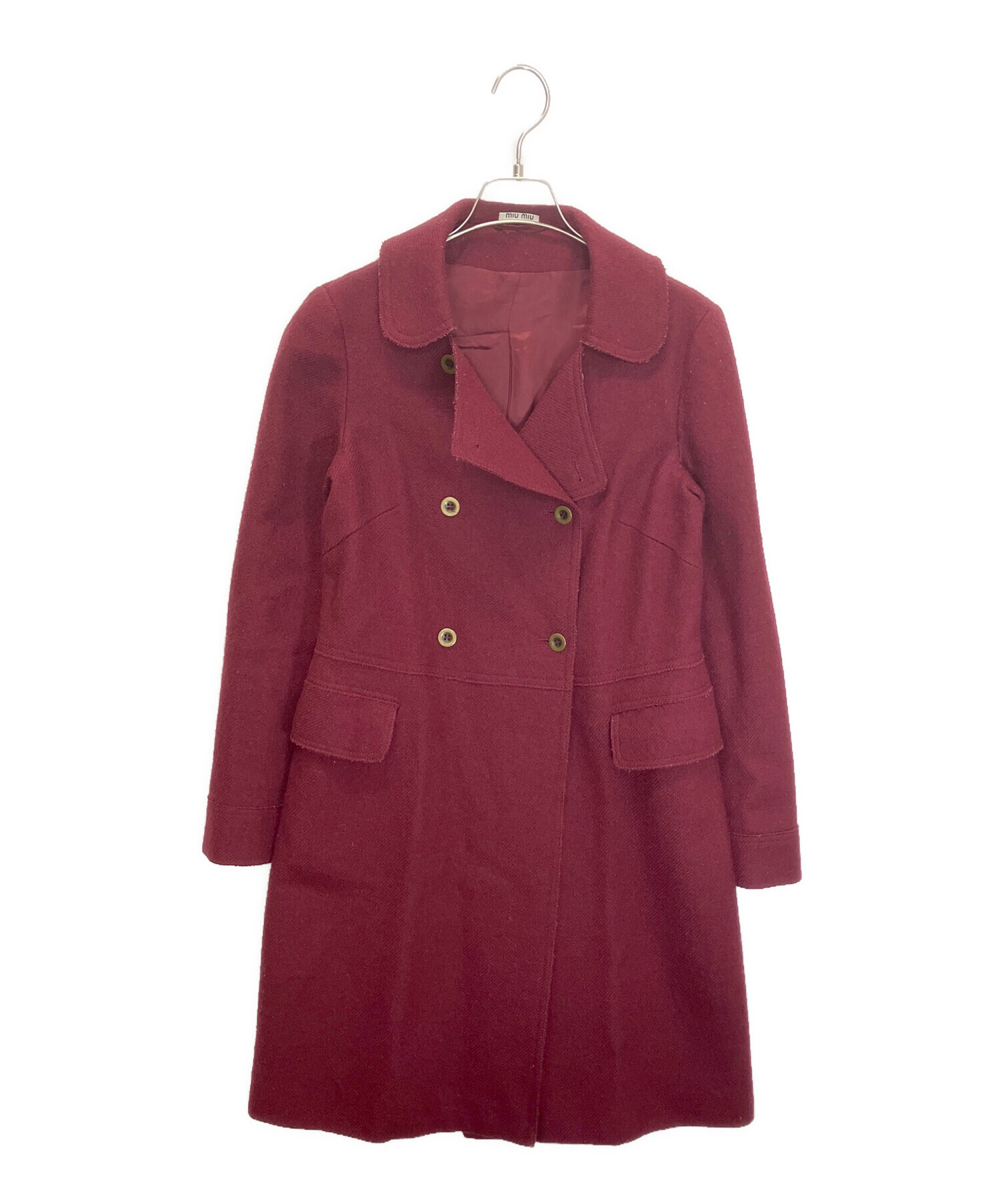 中古・古着通販】MIU MIU (ミュウミュウ) ウールコート パープル