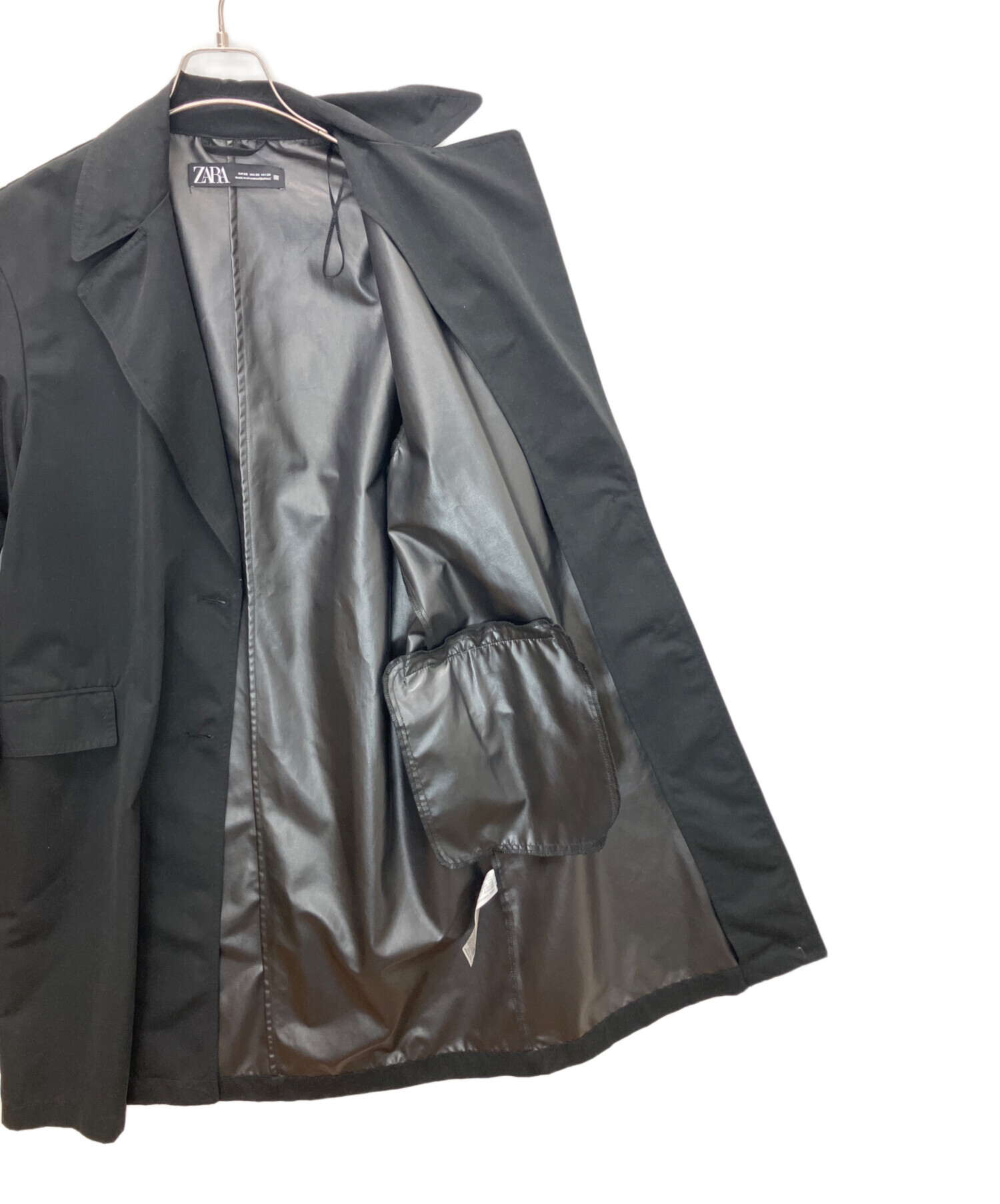 中古・古着通販】ZARA (ザラ) チェスターコート ブラック サイズ:XS