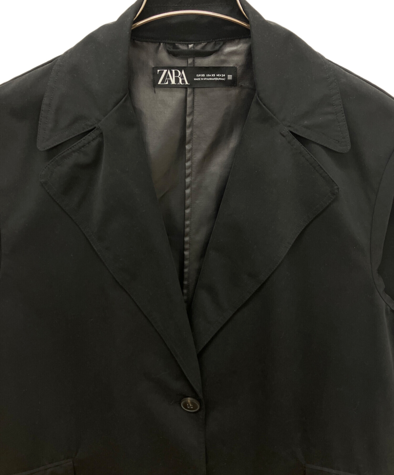 中古・古着通販】ZARA (ザラ) チェスターコート ブラック サイズ:XS