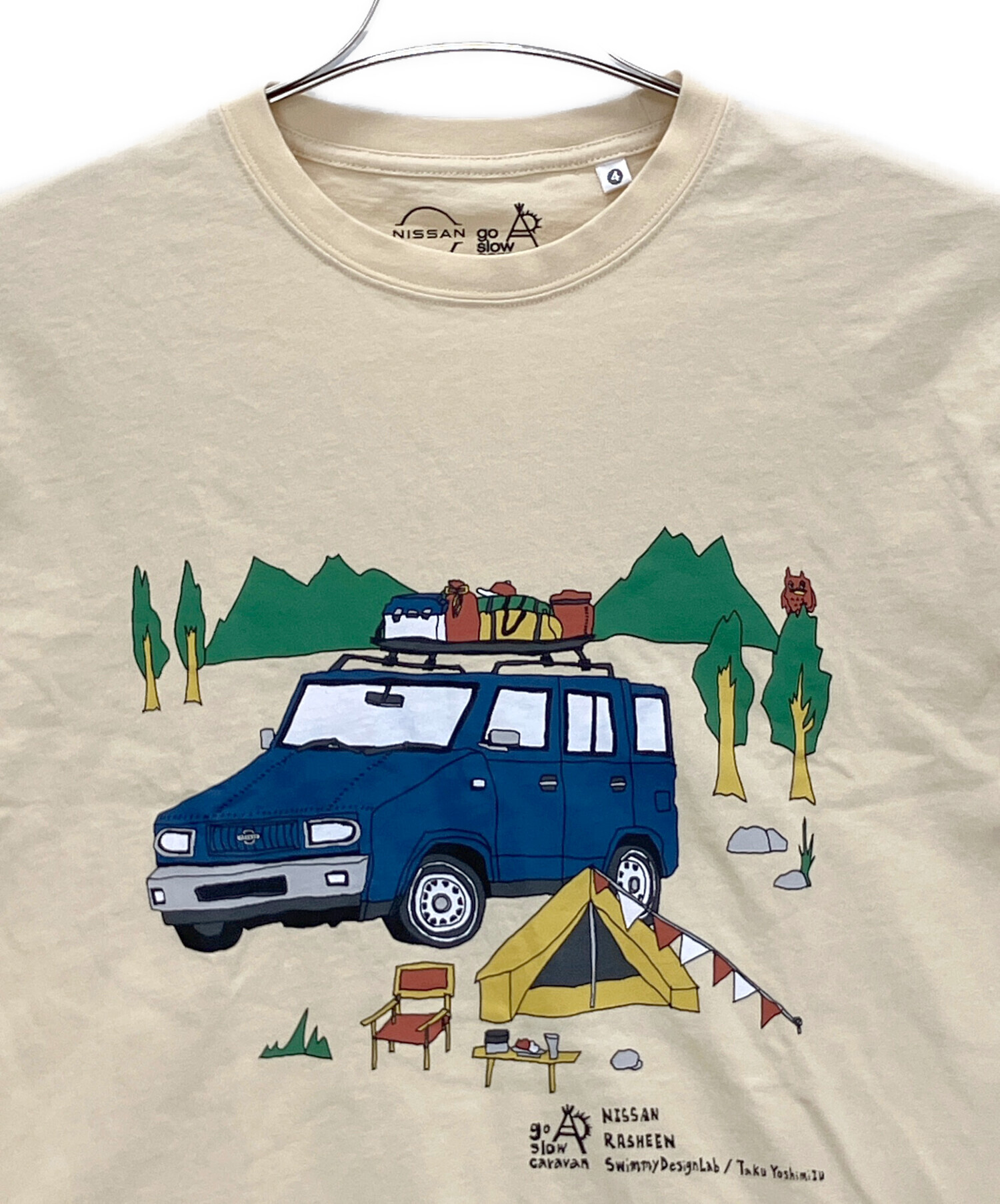シャツ半袖 go slow caravan tシャツ 中古・古着通販 go slow caravan ゴースローキャラバン NISSAN ニッサン 半袖カットソー ベージュ サイズ 4 ブランド・古着通販 トレファク公式 TREFAC FASHION スマホサイト