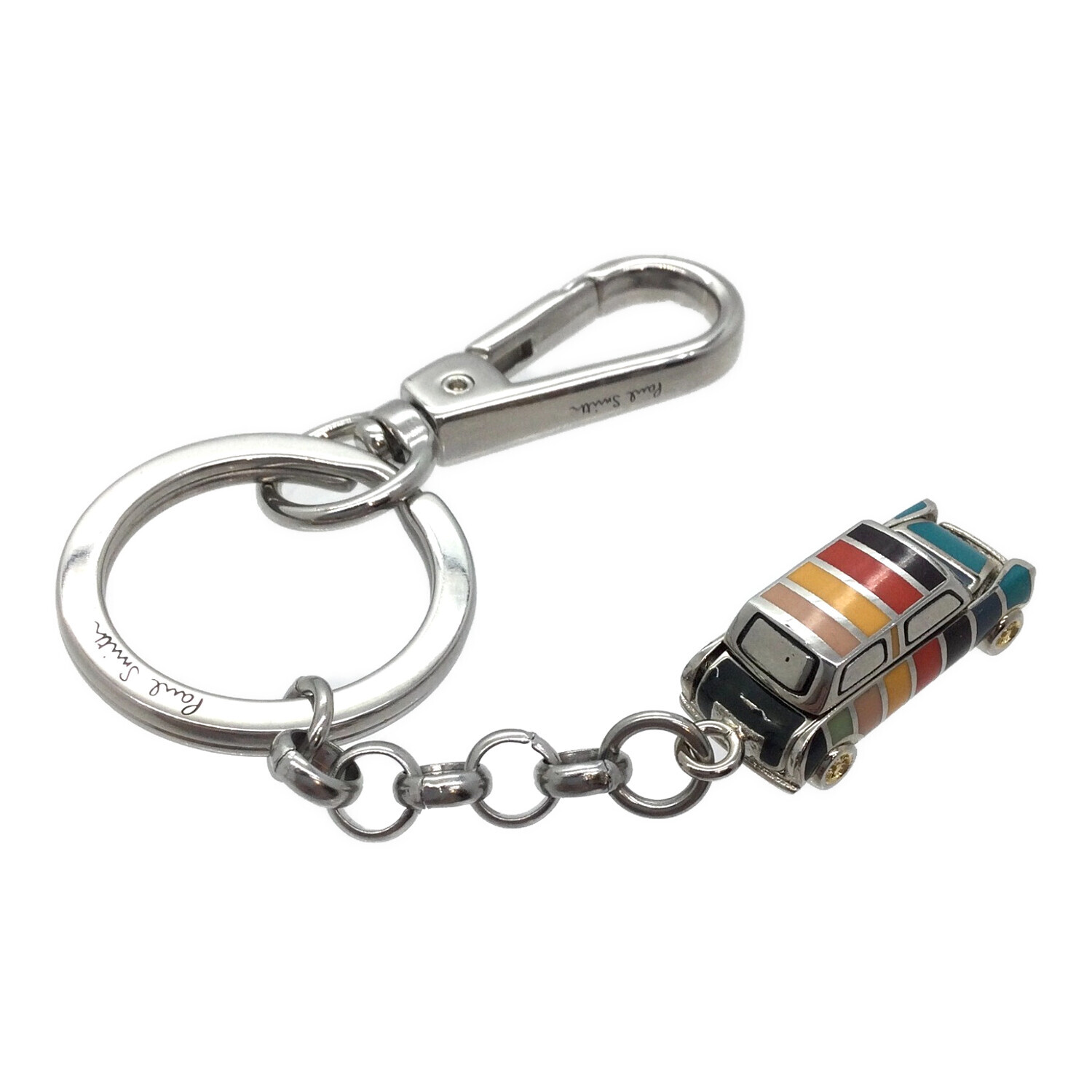 【極美品】Paul Smith　ミニクーパー　キーリング・カラビナ　ストライプ 中古・古着通販】PAUL SMITH (ポールスミス) キーリング ミニクーパー