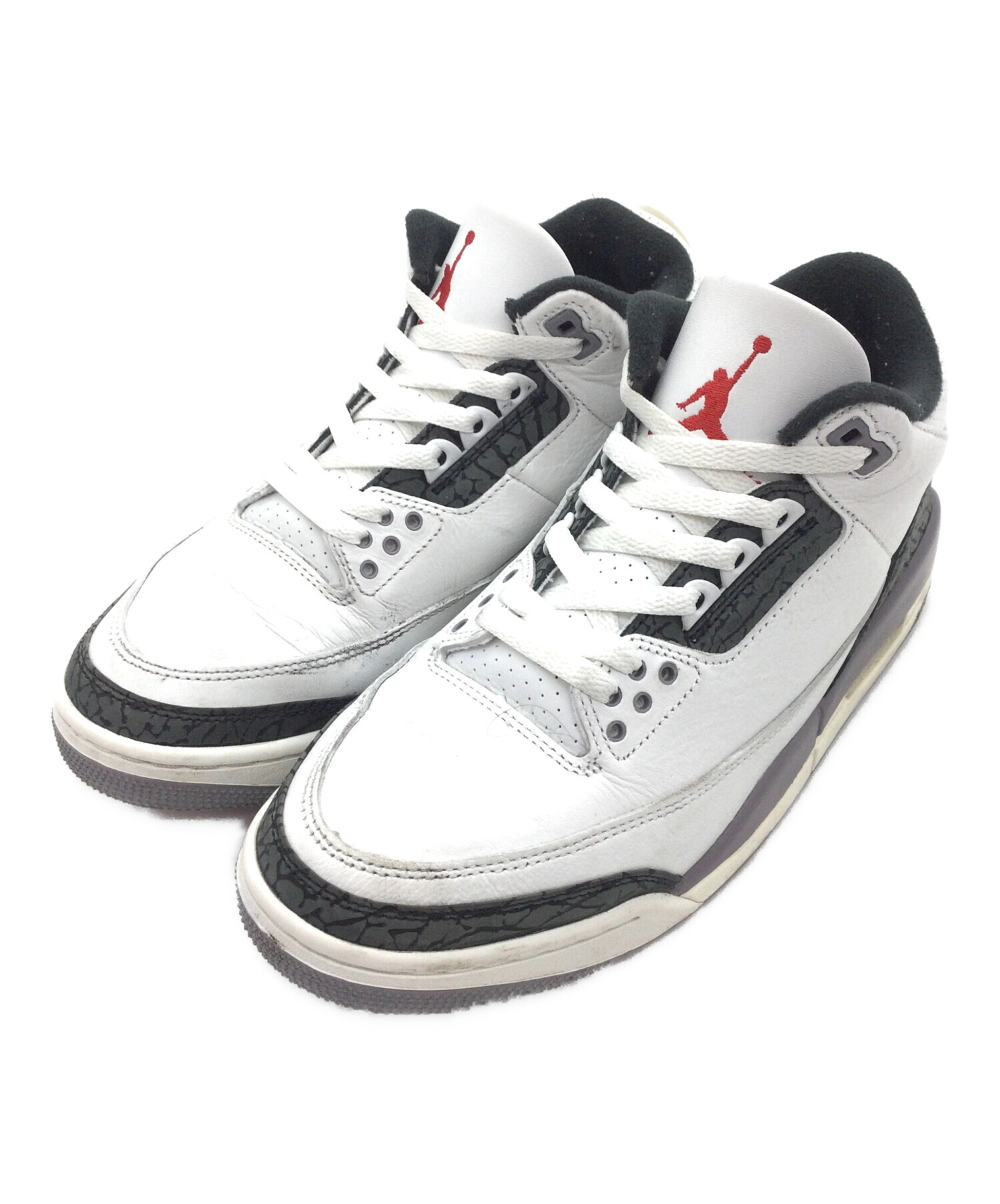 中古・古着通販】NIKE (ナイキ) Air Jordan 3 Retro ホワイト×ブラック