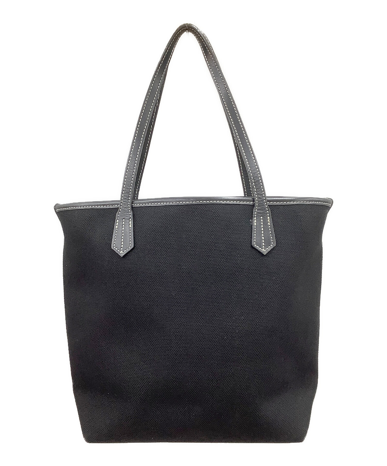 【良品】　バーバリー　ブルーレーベル　トートバッズ　キャンバス　レザー　黒 中古・古着通販】BURBERRY BLUE LABEL (バーバリー ブルー レーベル
