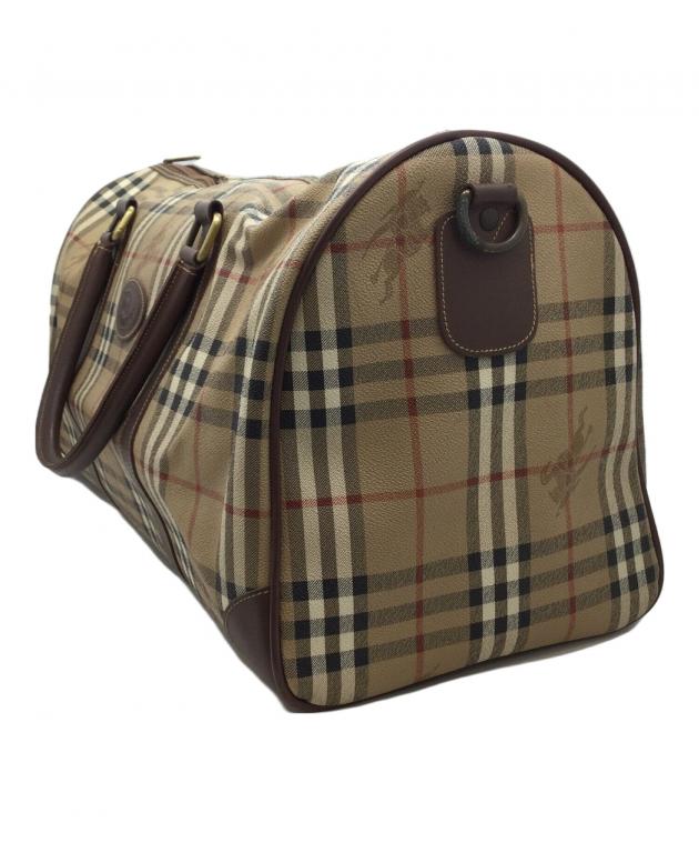【新品同様/ポーチ付】バーバリーズ ヴィンテージ ボストンバッグ 手提げ 紺 中古・古着通販】Burberry's (バーバリーズ) ボストンバッグ｜ブランド