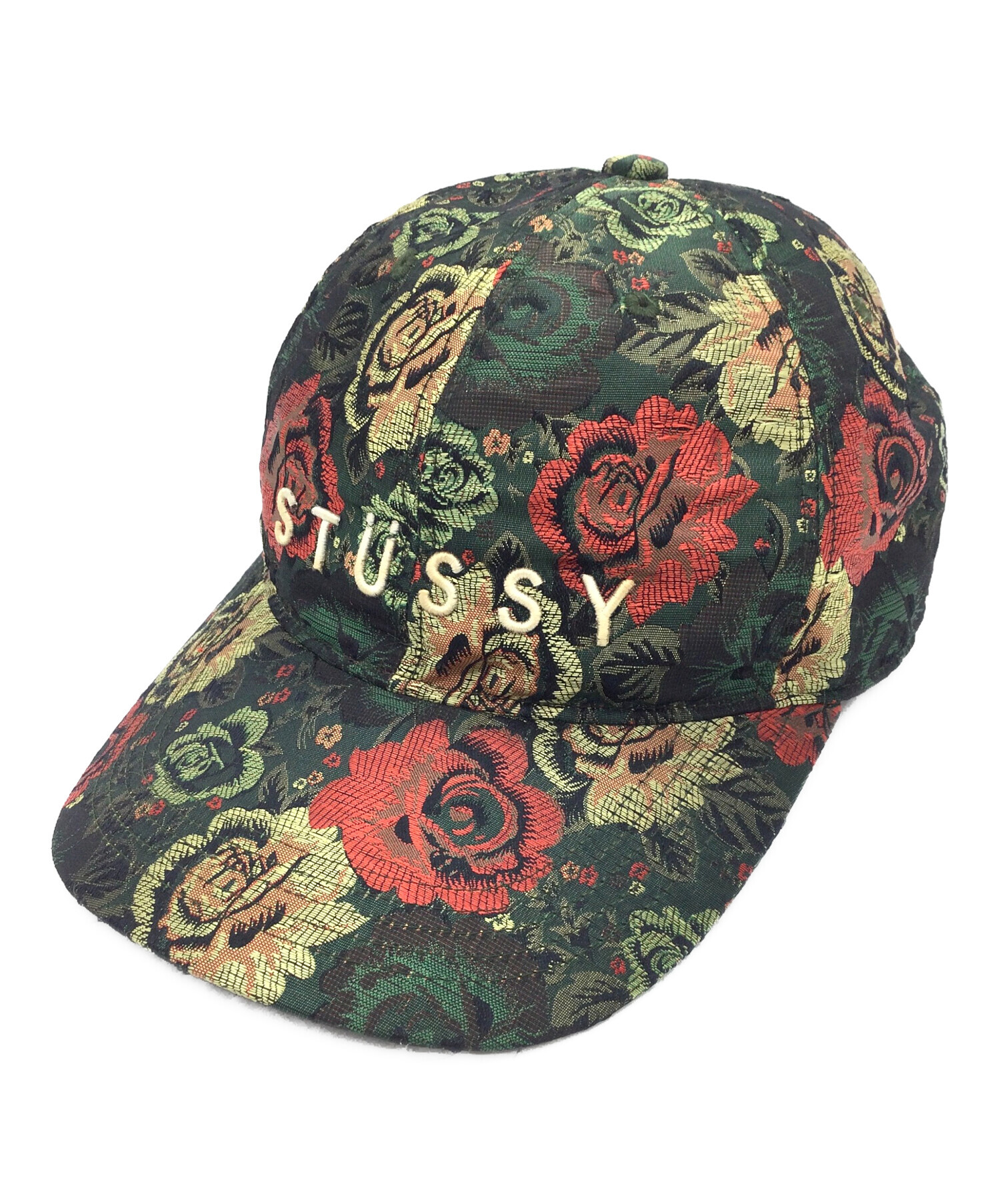 中古・古着通販】stussy (ステューシー) キャップ グリーン×レッド
