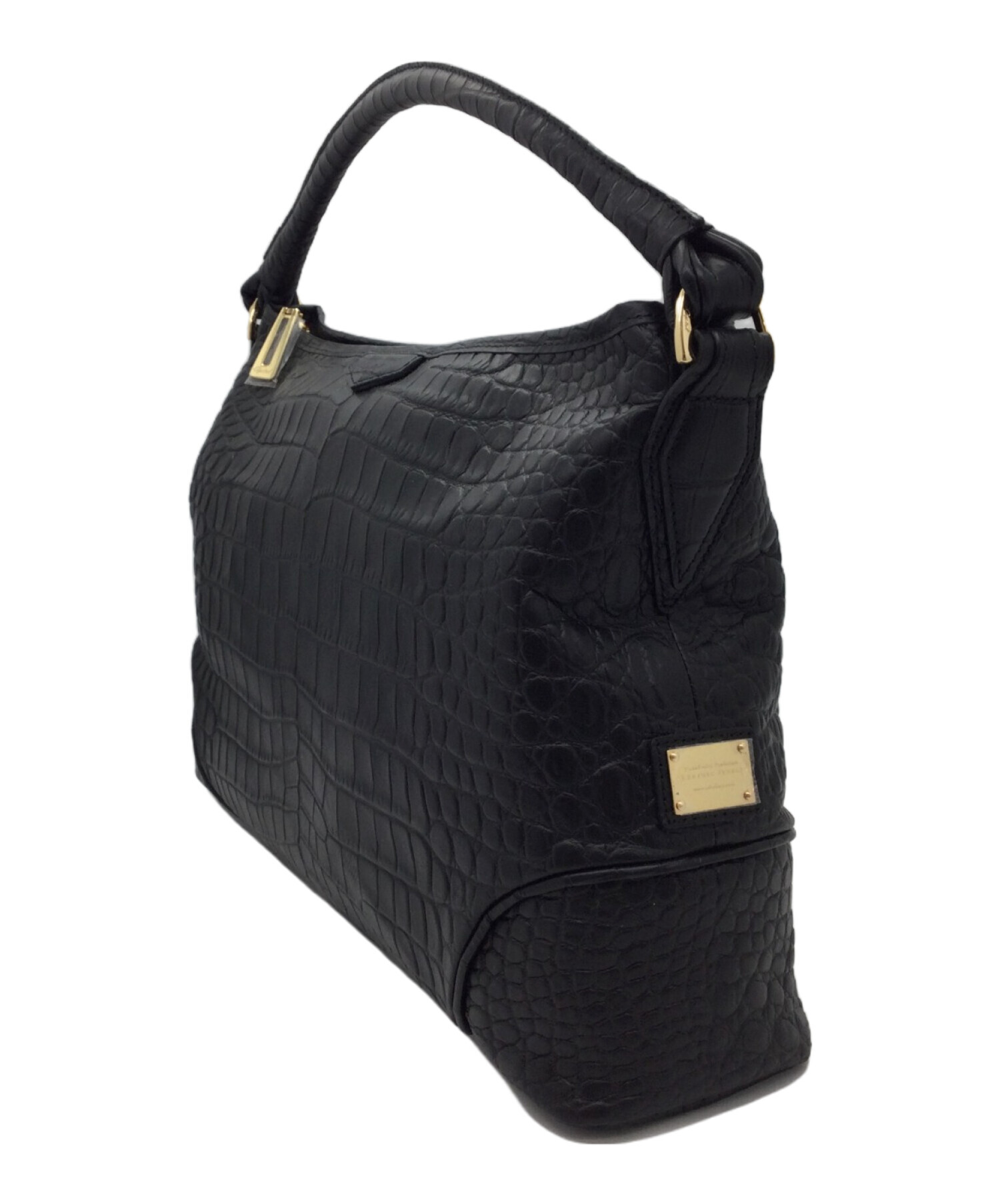 u*8様 レザージュエルズ 2wayクロコ形押し 牛革 ハンドバッグ 中古・古着通販】LEATHER JEWELS (レザージュエルズ) クロコダイル型