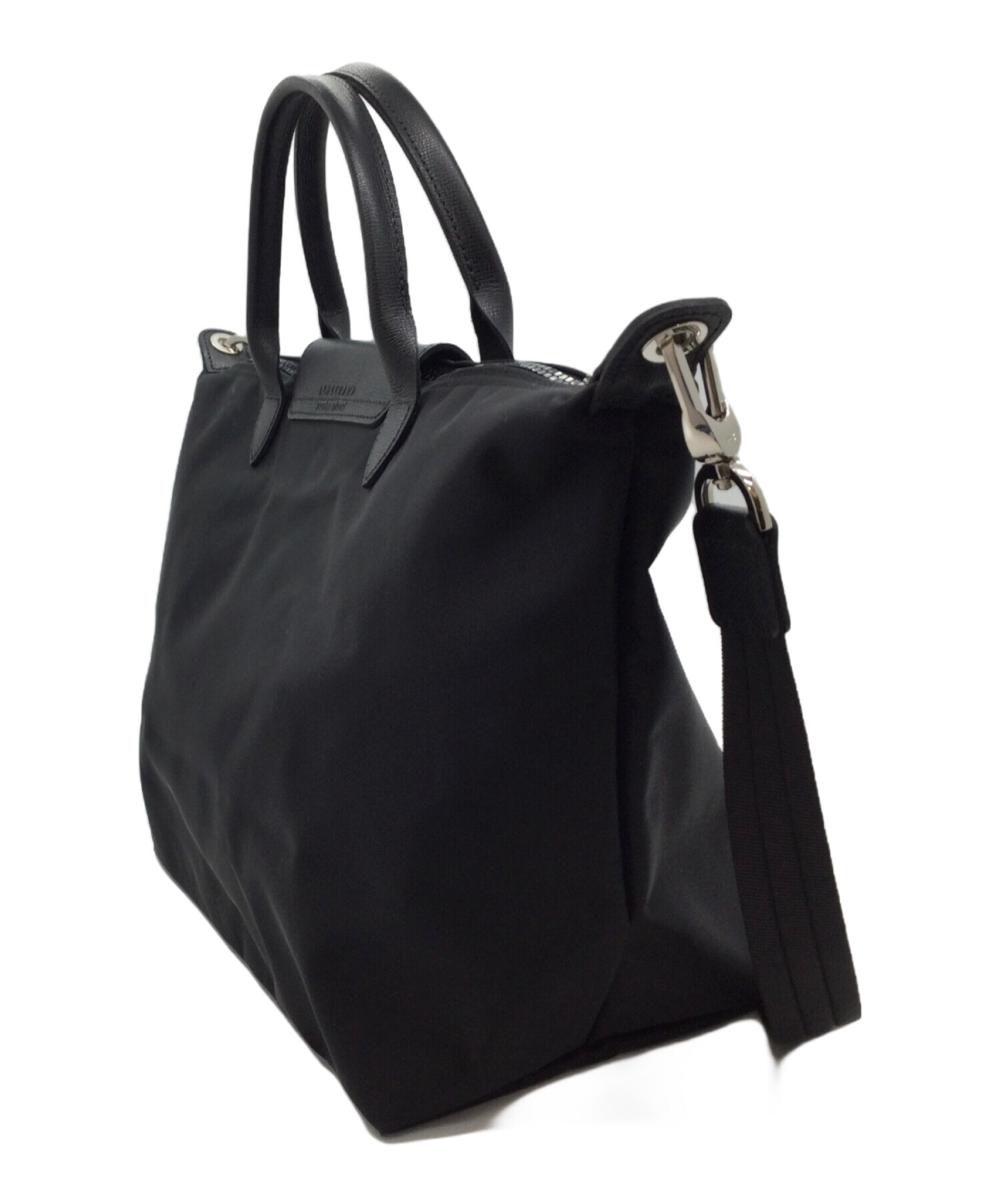 Longchamp 2WAY トートバッグ ブラックMサイズ 中古・古着通販】LONGCHAMP (ロンシャン) 2WAYトートバッグ ブラック