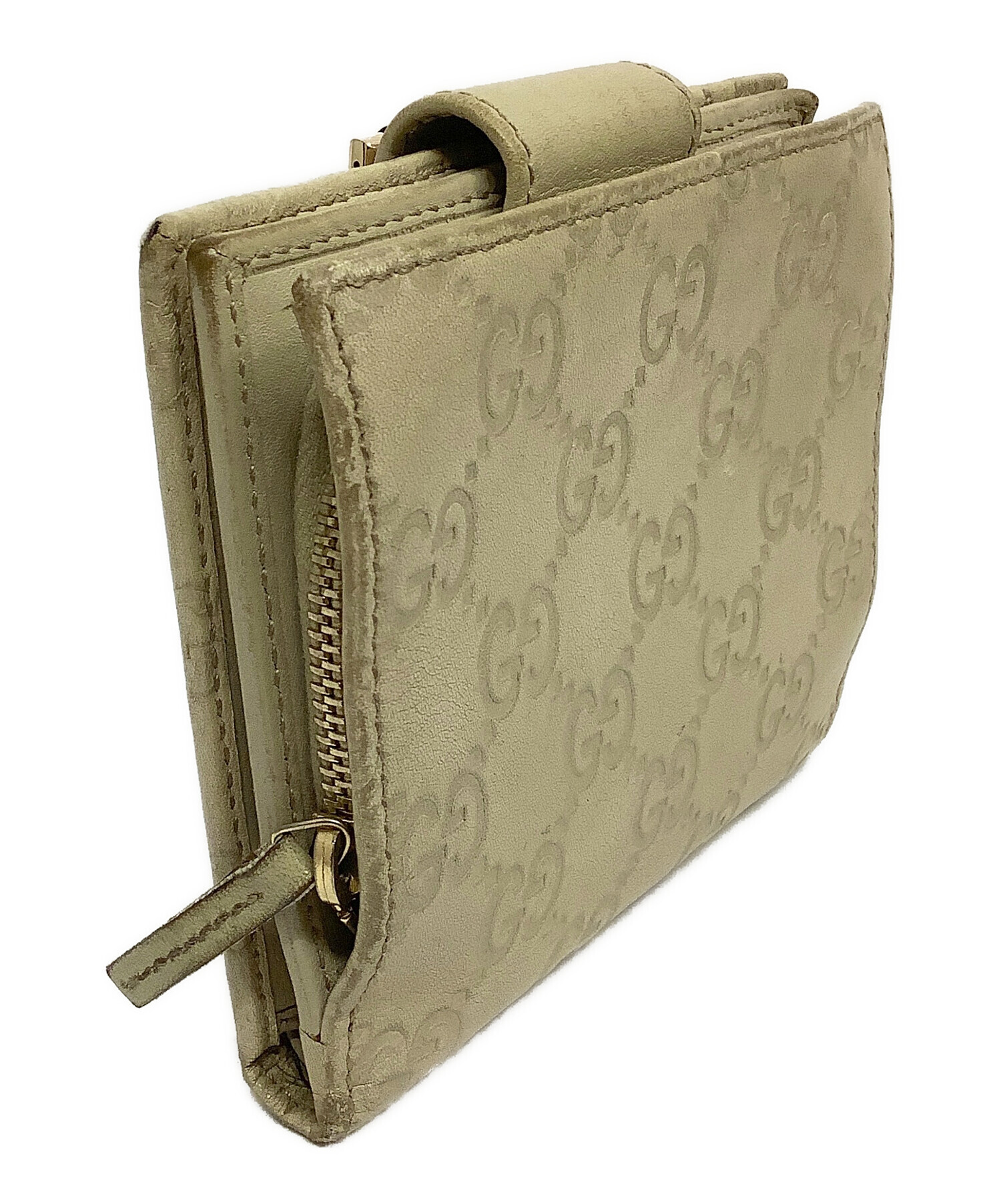 中古・古着通販】GUCCI (グッチ) 2つ折り財布 グレー｜ブランド・古着