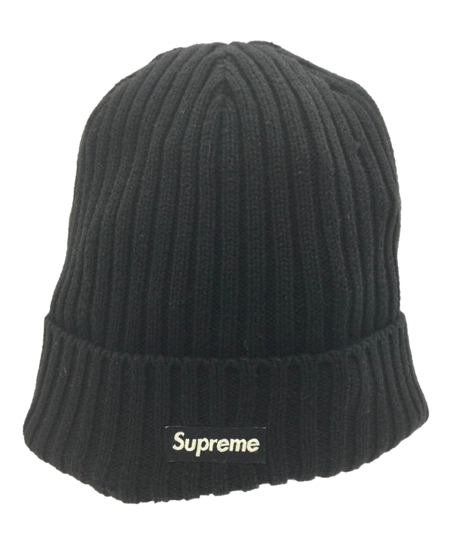 シュプリーム　Supreme　ニット帽　ブラック 中古・古着通販】SUPREME (シュプリーム) ニット帽 ブラック｜ブランド