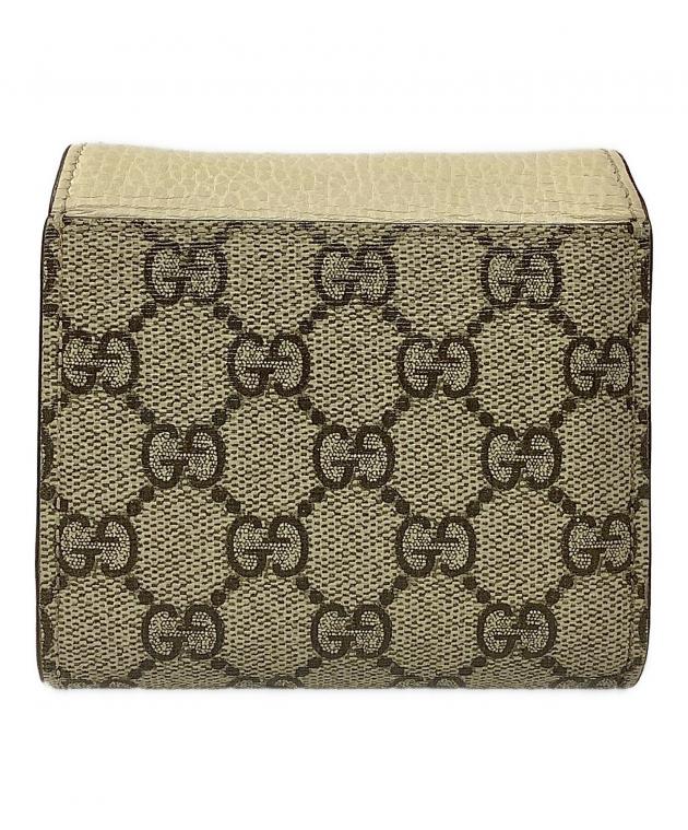 中古・古着通販】GUCCI (グッチ) 3つ折り財布 ベージュ×グレー