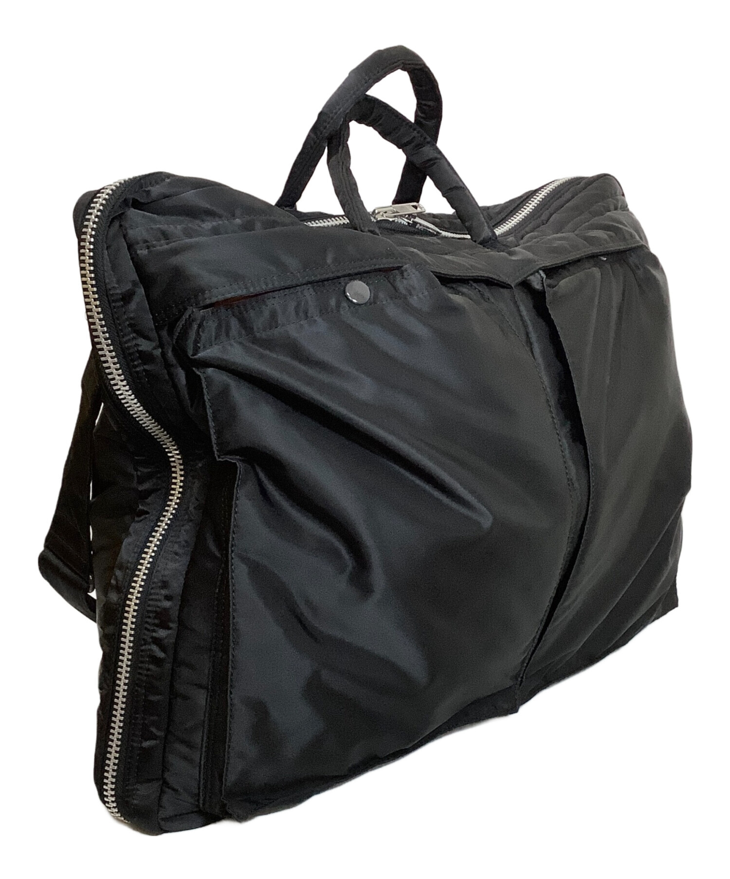 【未使用】PORTER ポーター ガーメントバッグ ブラック 中古・古着通販】PORTER (ポーター) 2WAYガーメントバッグ ブラック