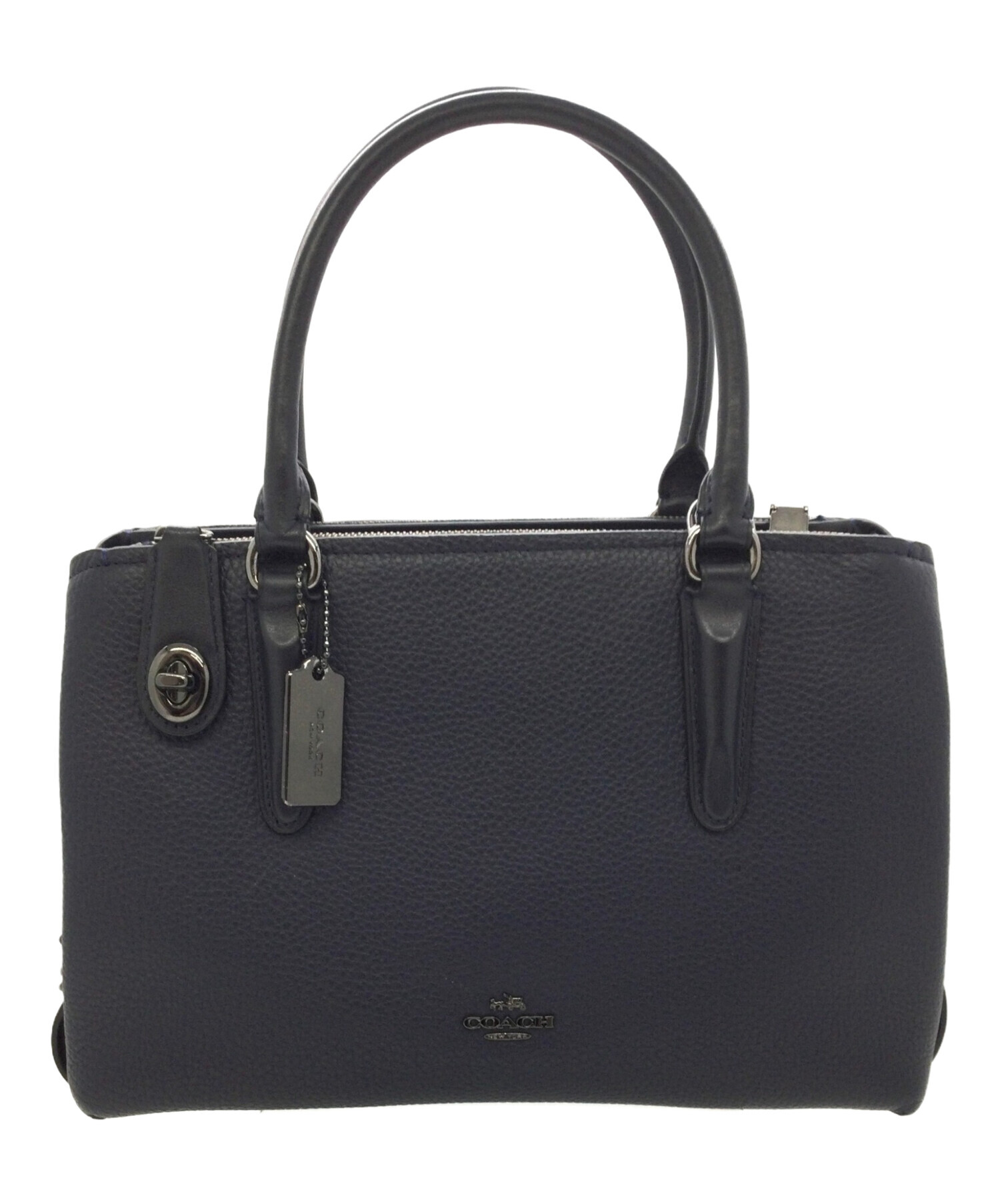 COACH☆2WAYバッグ 中古・古着通販】COACH (コーチ) 2WAYバッグ ネイビー｜ブランド・古着