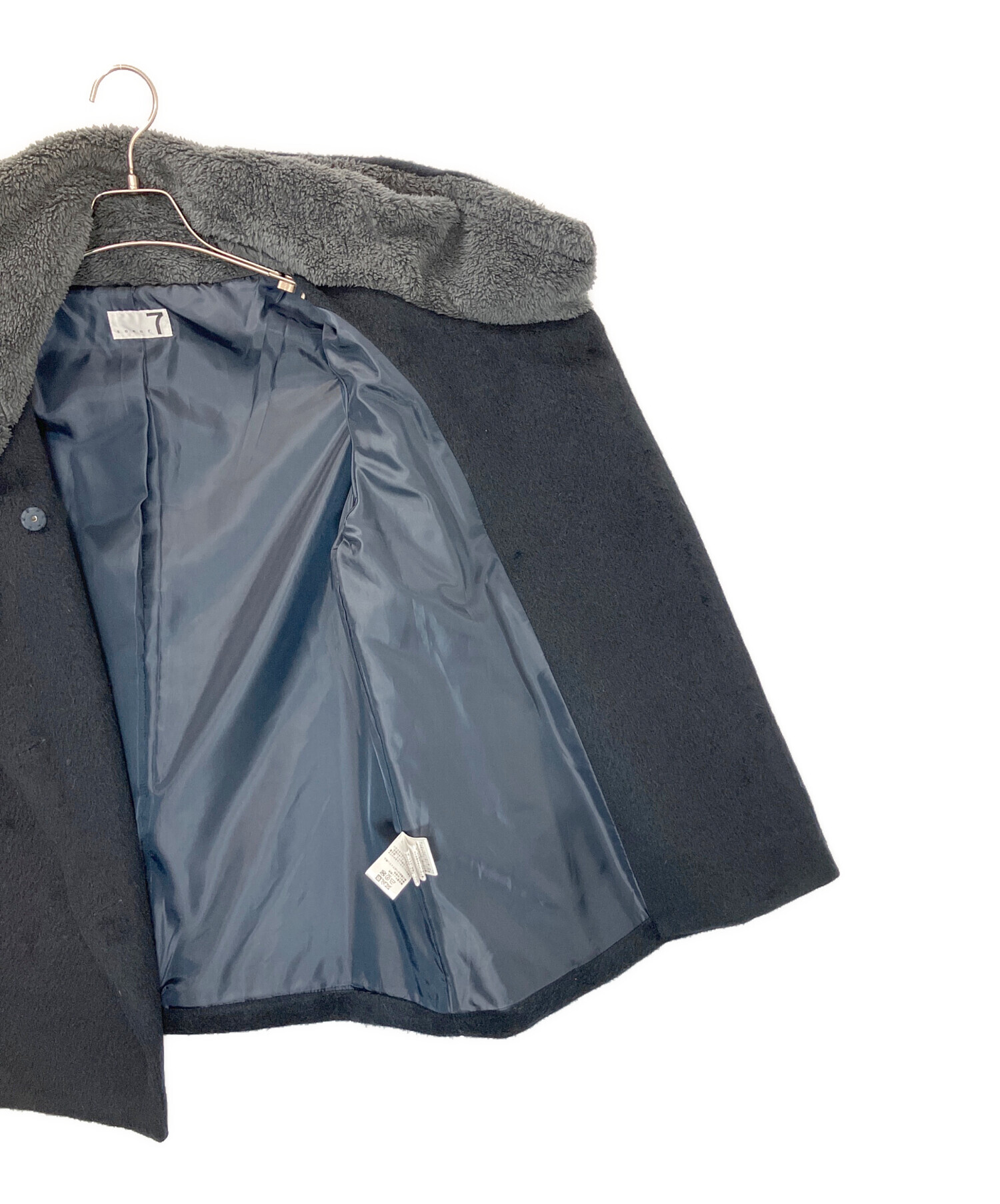 中古・古着通販】soeur7 (スール) ショートコート ネイビー サイズ:9