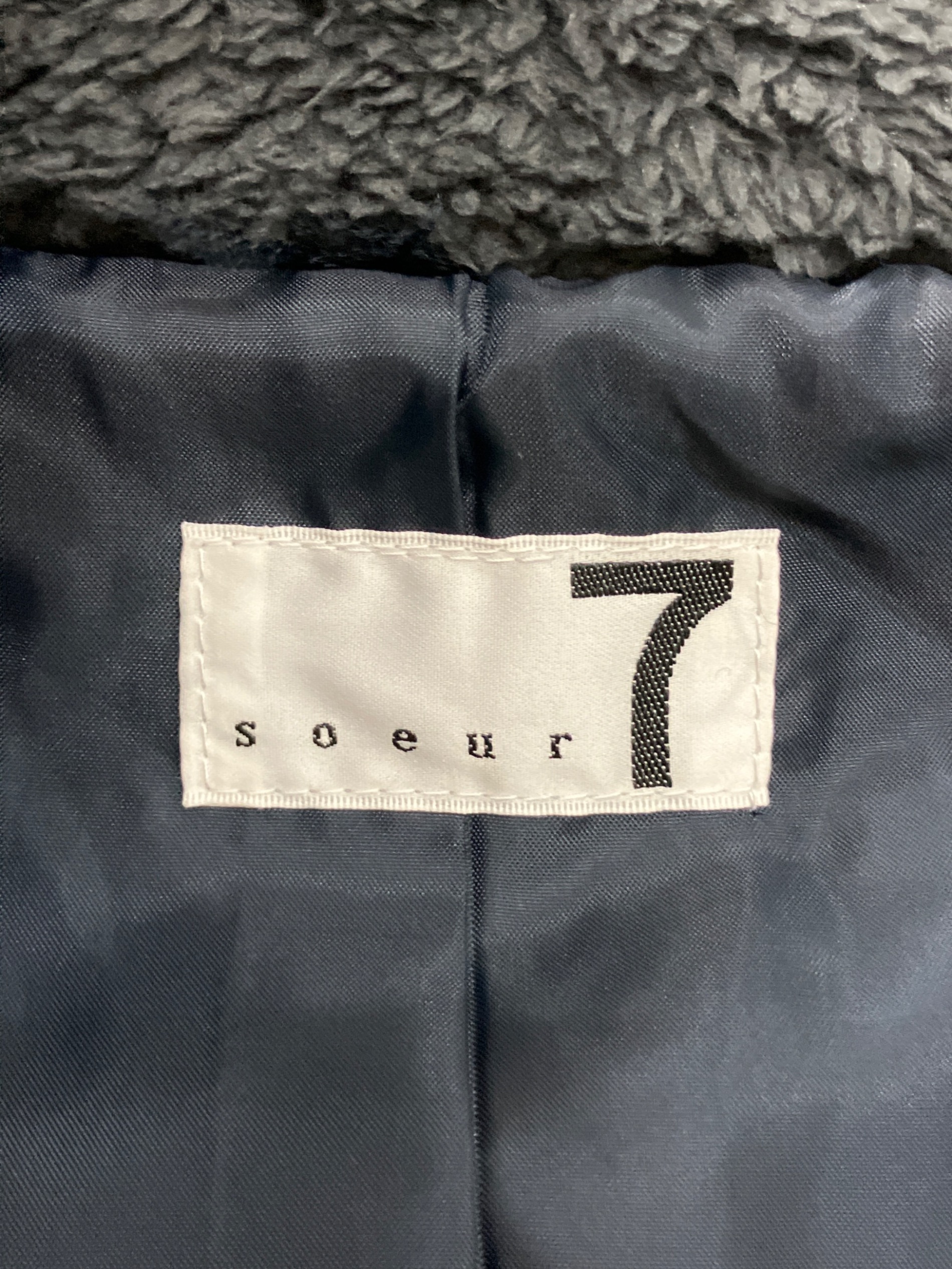 中古・古着通販】soeur7 (スール) ショートコート ネイビー サイズ:9