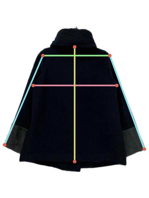 中古・古着通販】soeur7 (スール) ショートコート ネイビー サイズ:9