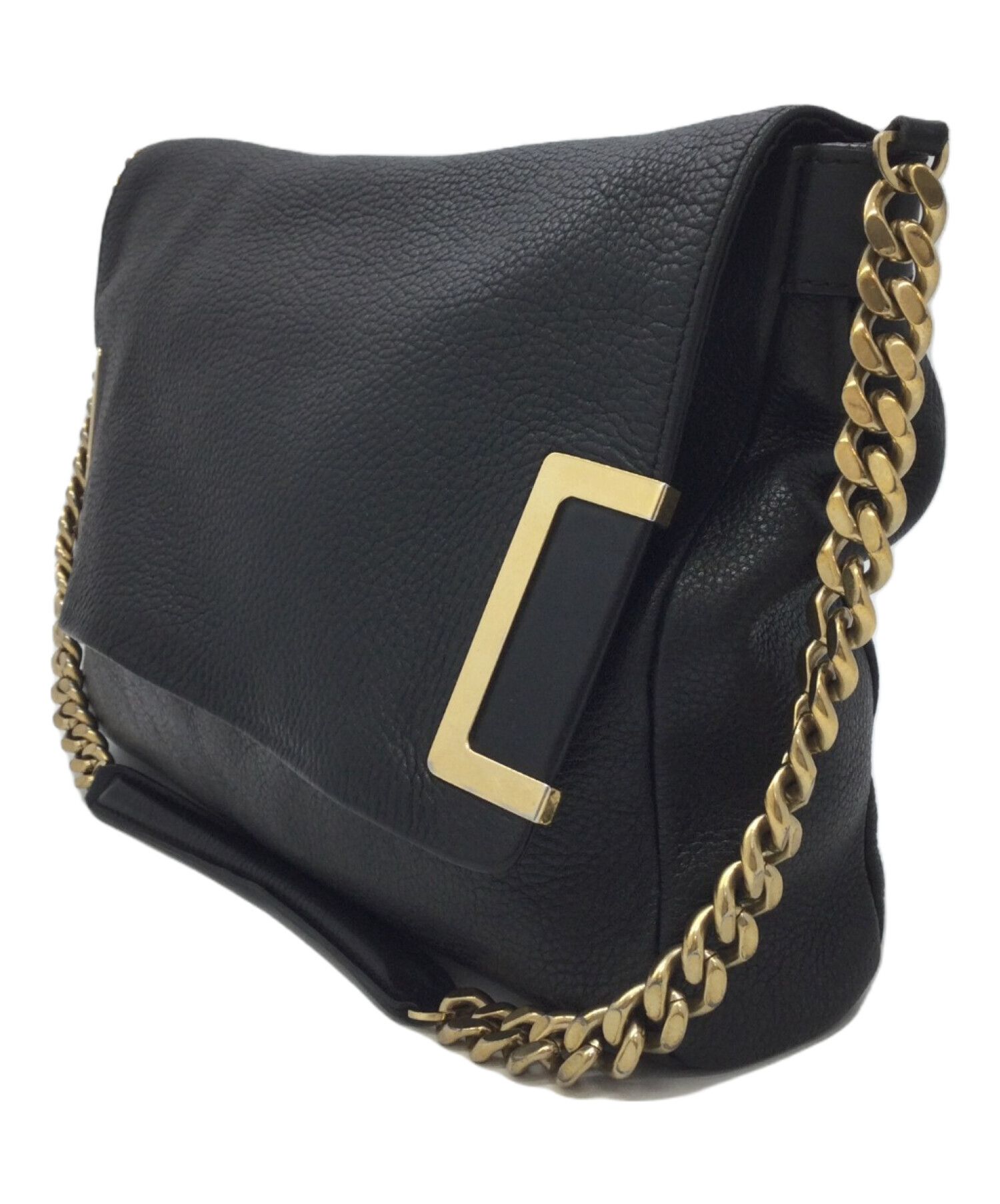 JIMMY CHOO　ジミーチュウ　ハンドバッグ 中古・古着通販】JIMMY CHOO (ジミーチュウ) ハンドバッグ ブラック