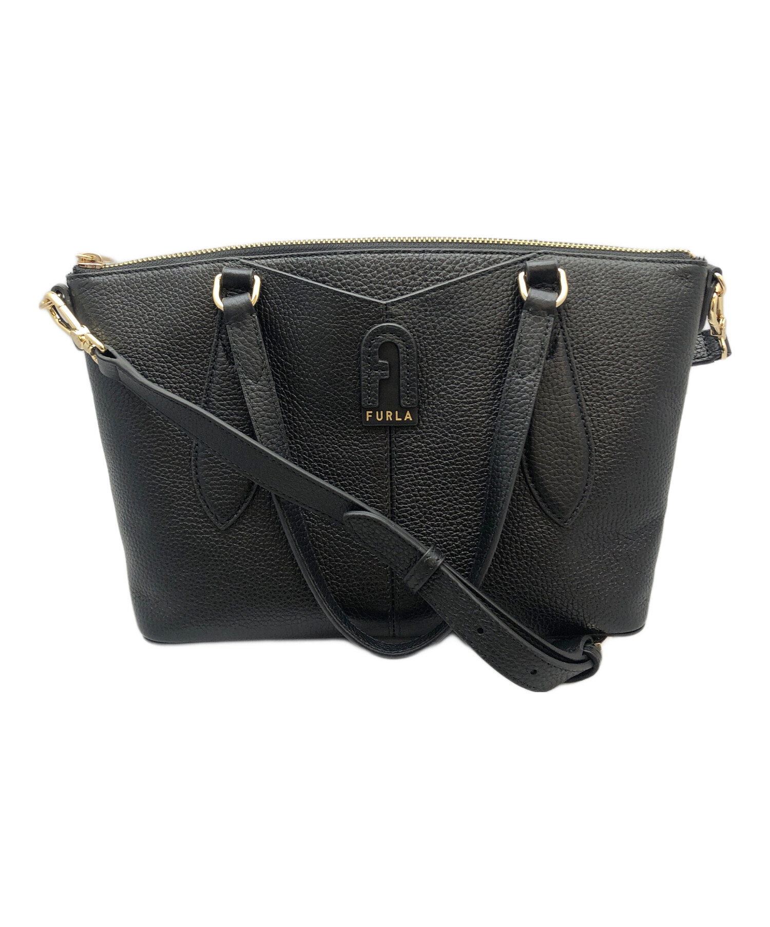 中古・古着通販】FURLA (フルラ) 2WAYショルダーバッグ ブラック 