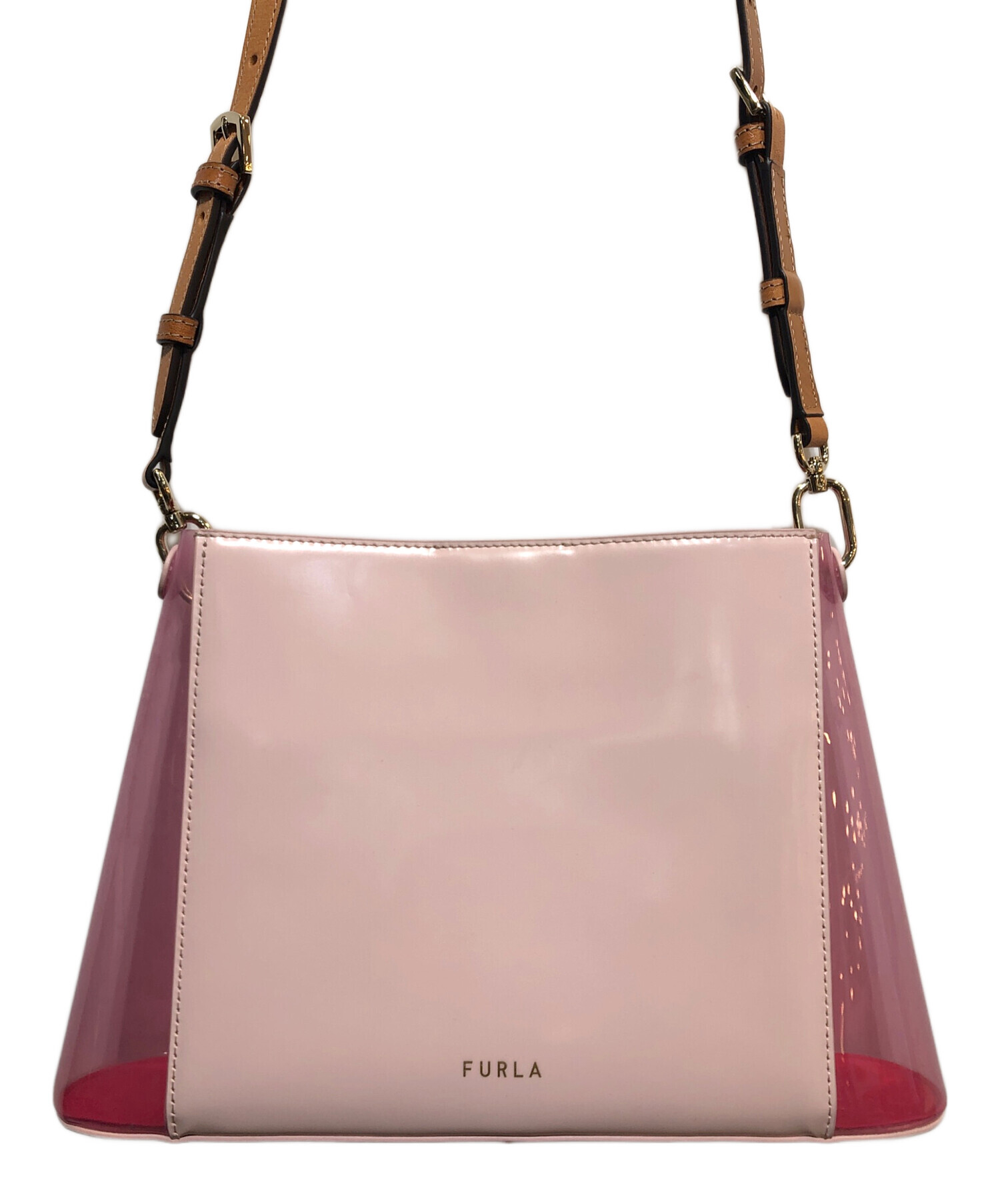 FURLA フルラ ショルダーバッグ  ピンク 【古着】【中古】【送料無料】 FURLA - FURLA フルラ ショルダーバッグ ピンク 【古着】【中古