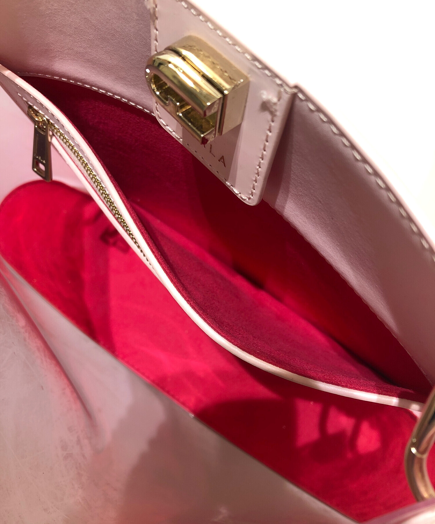 FURLA フルラ ショルダーバッグ  ピンク 【古着】【中古】【送料無料】 【古着】【中古】 中古・古着通販】FURLA (フルラ) ショルダーバッグ ピンク 未使用品