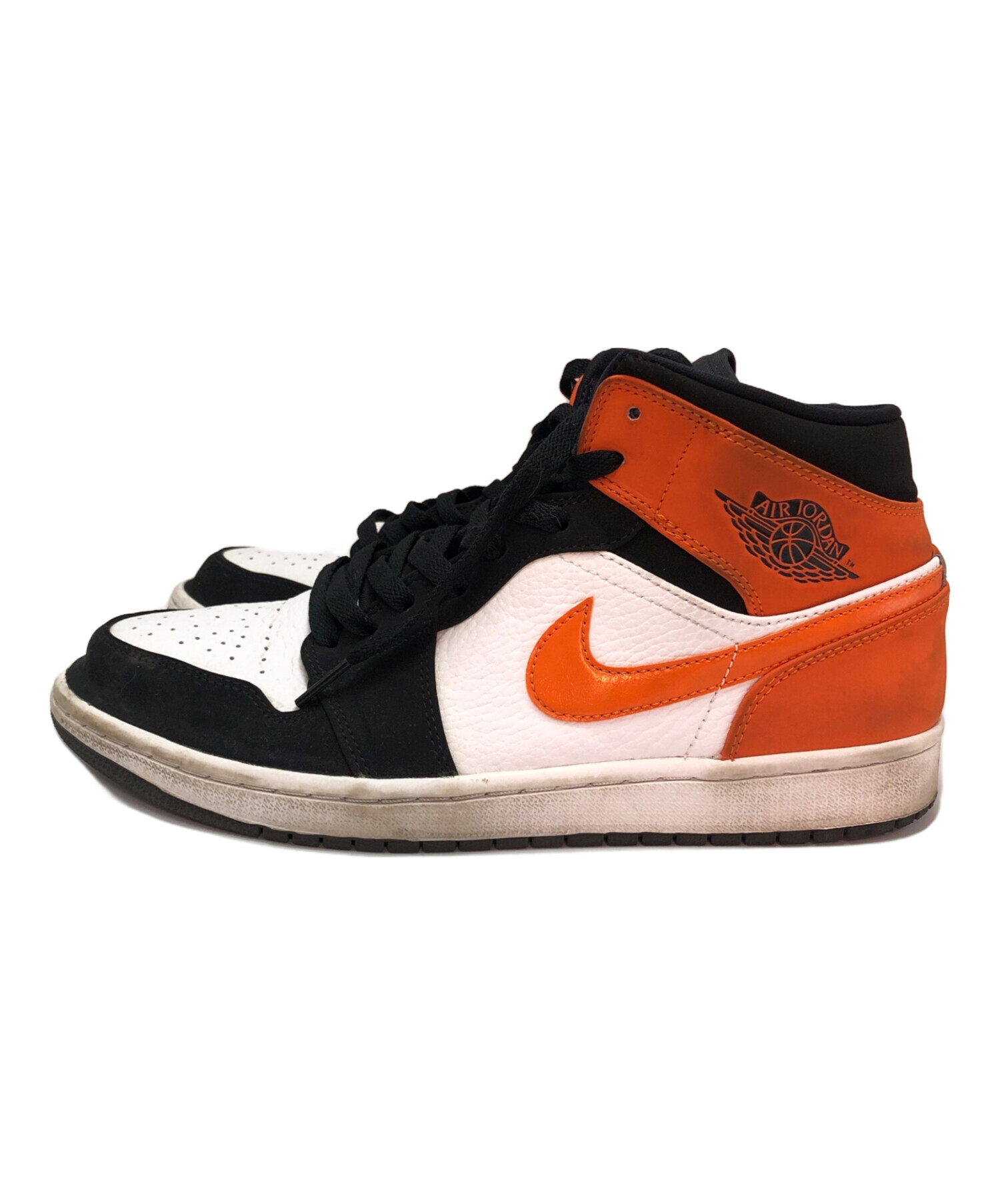Air Jordan 1 mid シャタバ オレンジ/ブラック NIKE/ナイキ】春履きたいAir Jordan 1 Mid “Shattered Backboard