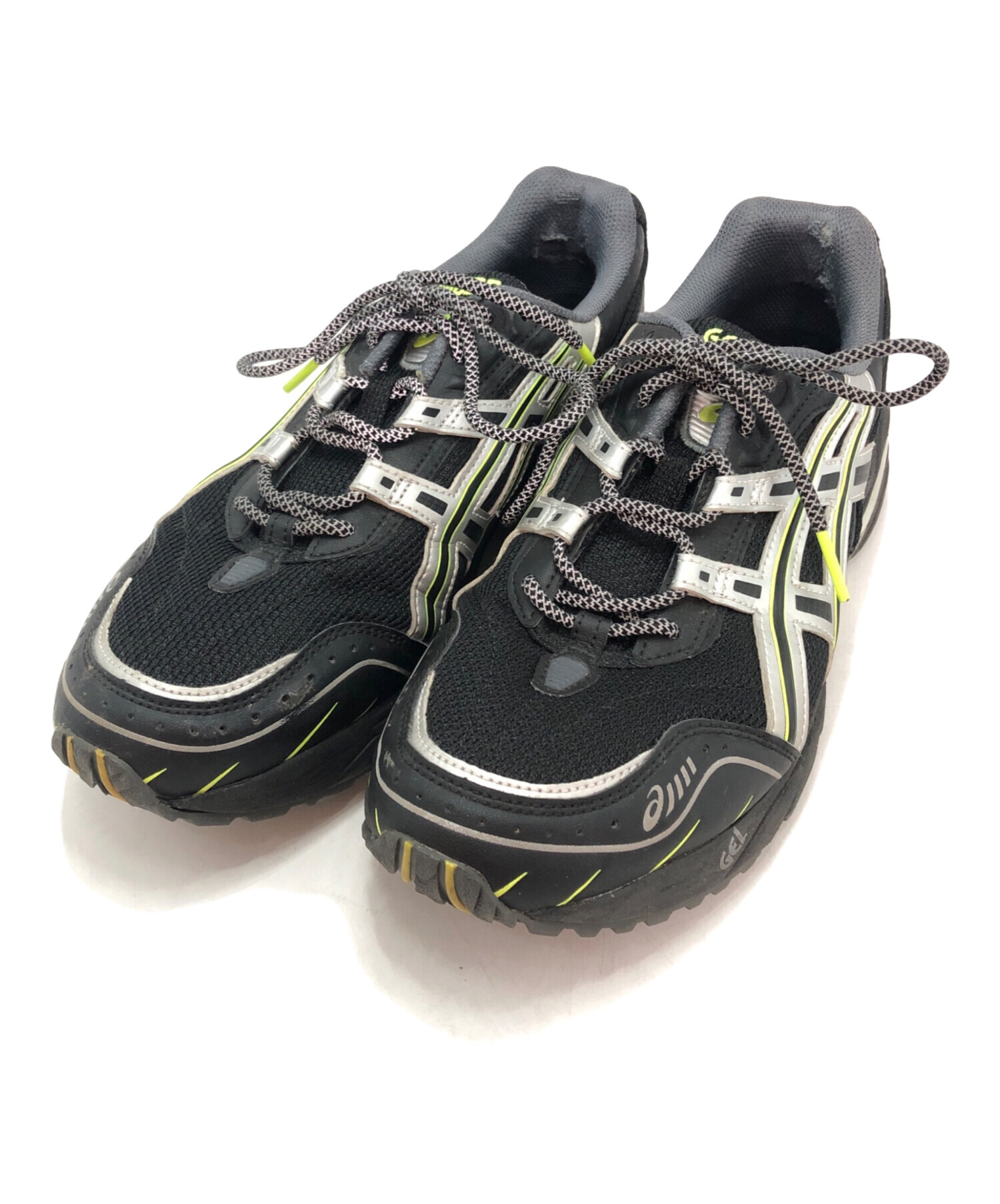 中古・古着通販】asics (アシックス) スニーカー ブラック×イエロー 