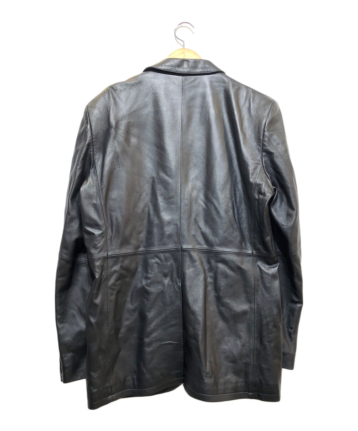 ガルニエ　レザージャケット　Mサイズ 中古・古着通販】GARNIER (ガルニエ) レザージャケット ブラック