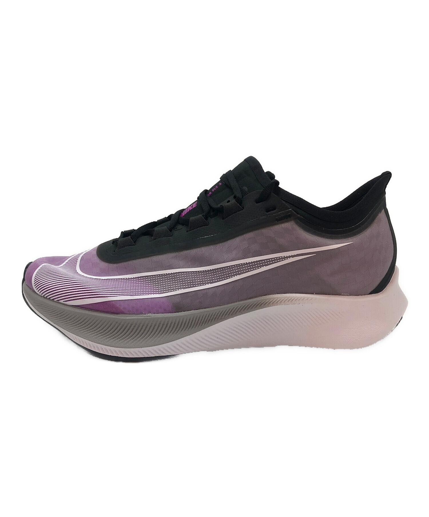 中古・古着通販】NIKE (ナイキ) Zoom Fly 3 パープル×ブラック サイズ