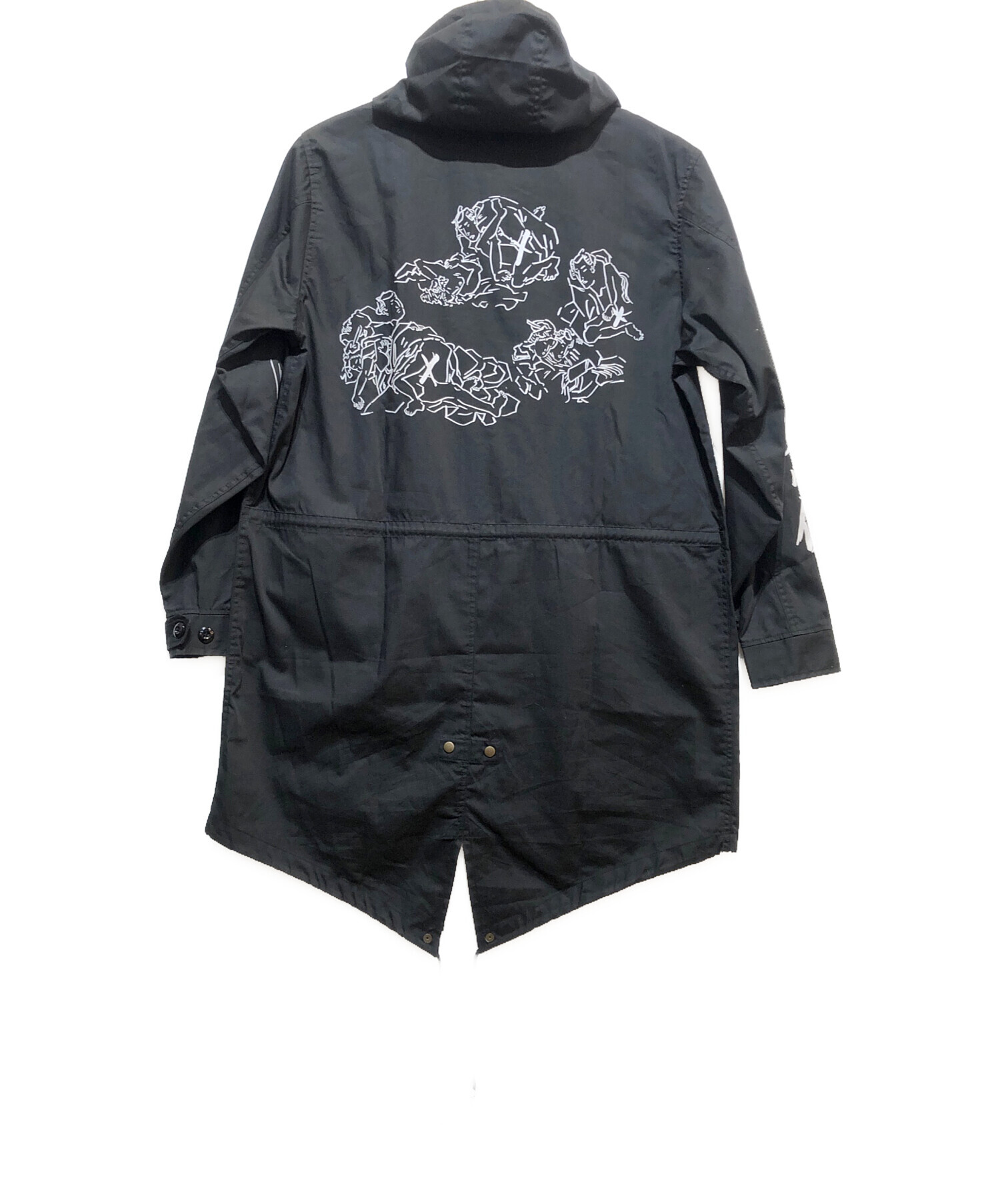 中古・古着通販】flagstuff (フラグスタフ) モッズコート ブラック