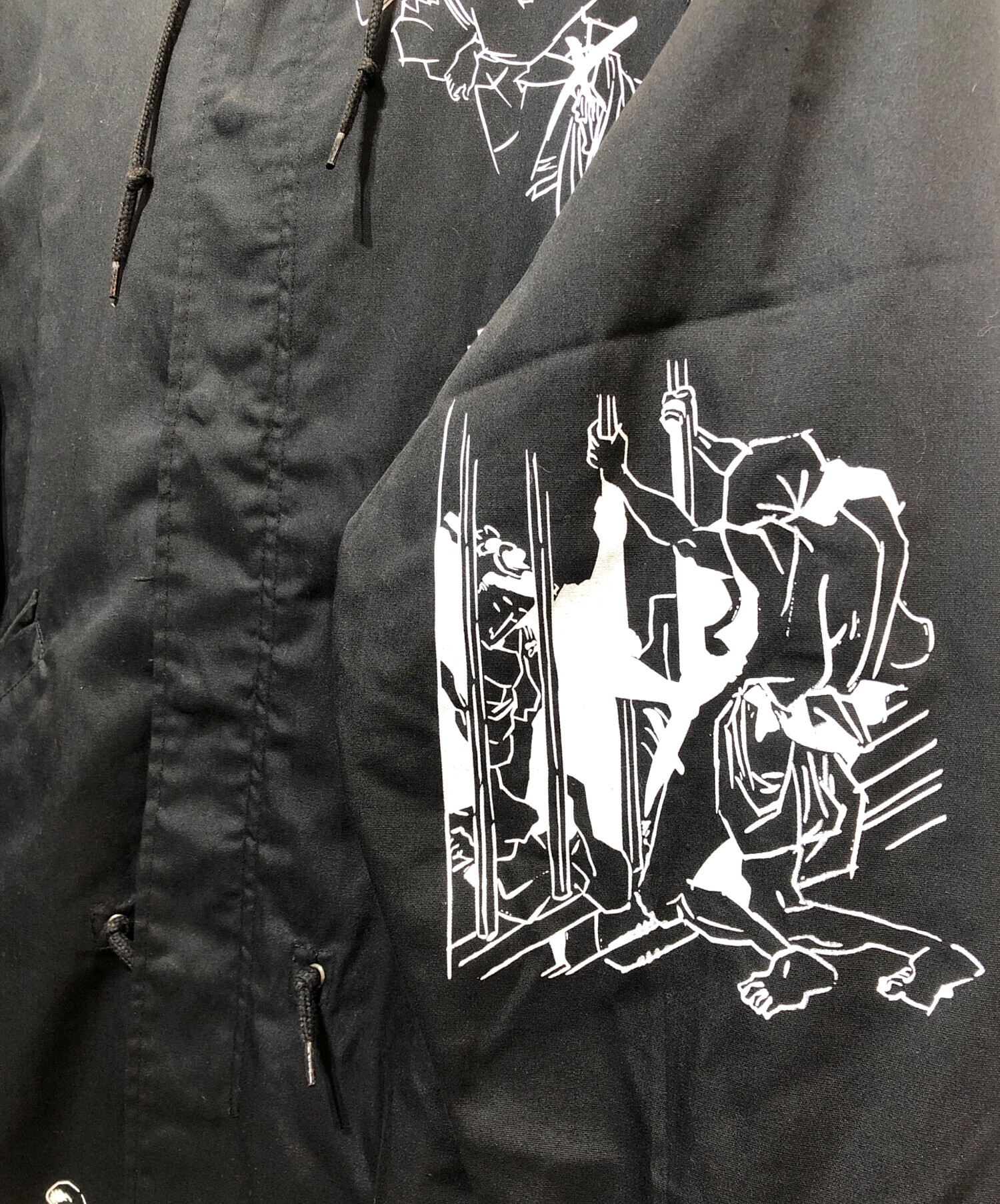 中古・古着通販】flagstuff (フラグスタフ) モッズコート ブラック