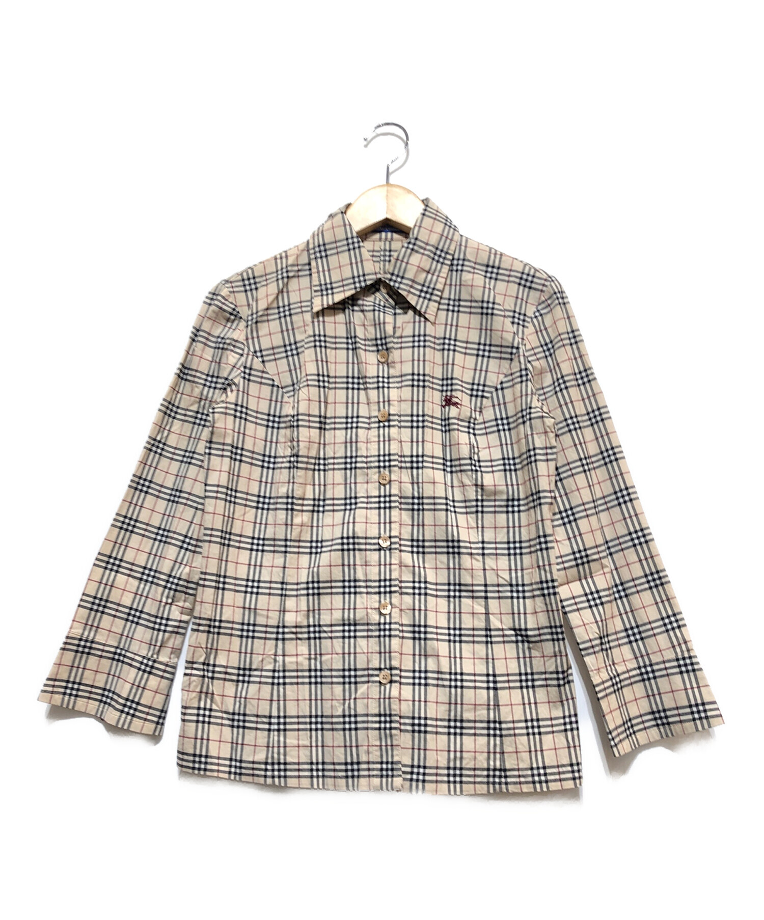 【美品】バーバリーブルーレーベル ブラウス ノバチェック 36 ベージュ 中古・古着通販】BURBERRY BLUE LABEL (バーバリーブルー