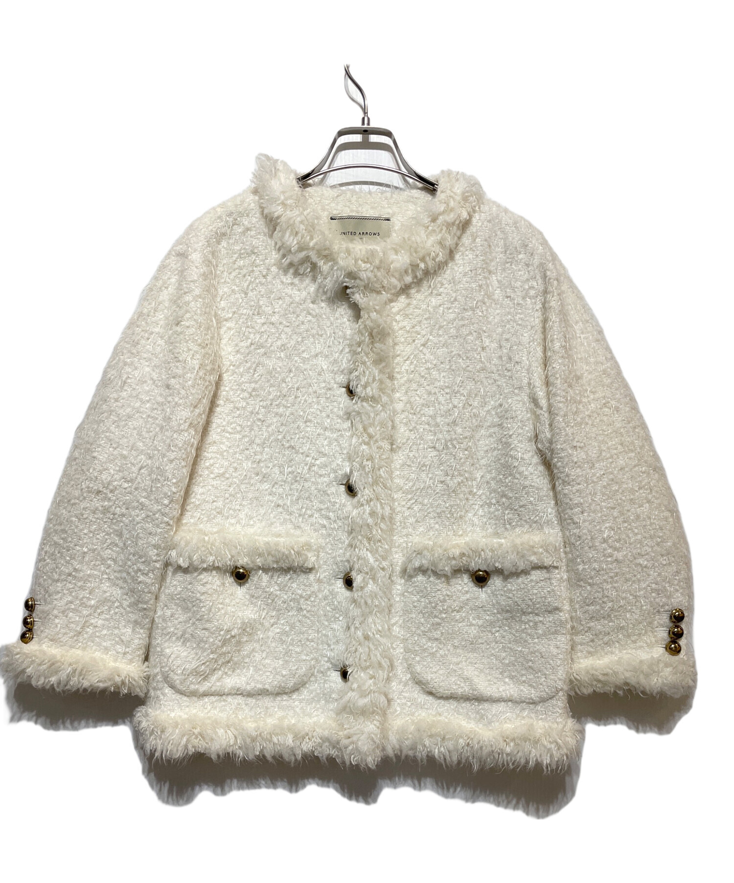 UNITED ARROWS シャギー ツイードジャケットSサイズ 中古・古着通販】UNITED ARROWS (ユナイテッドアローズ) シャギー