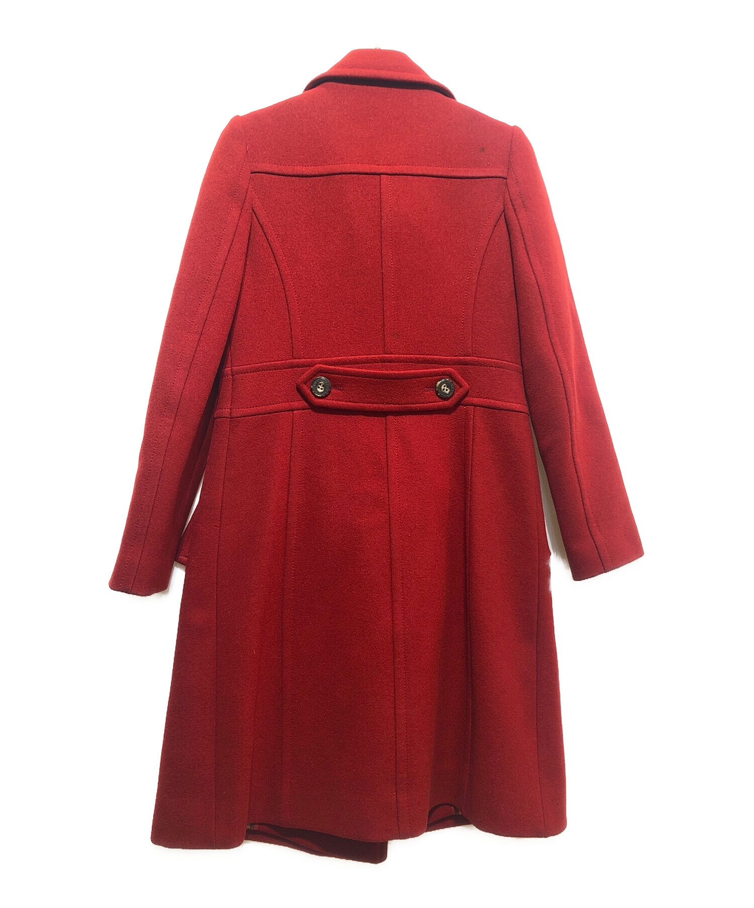 Burberry Blue label コート レッド 赤 中古・古着通販】BURBERRY BLUE LABEL (バーバリーブルーレーベル