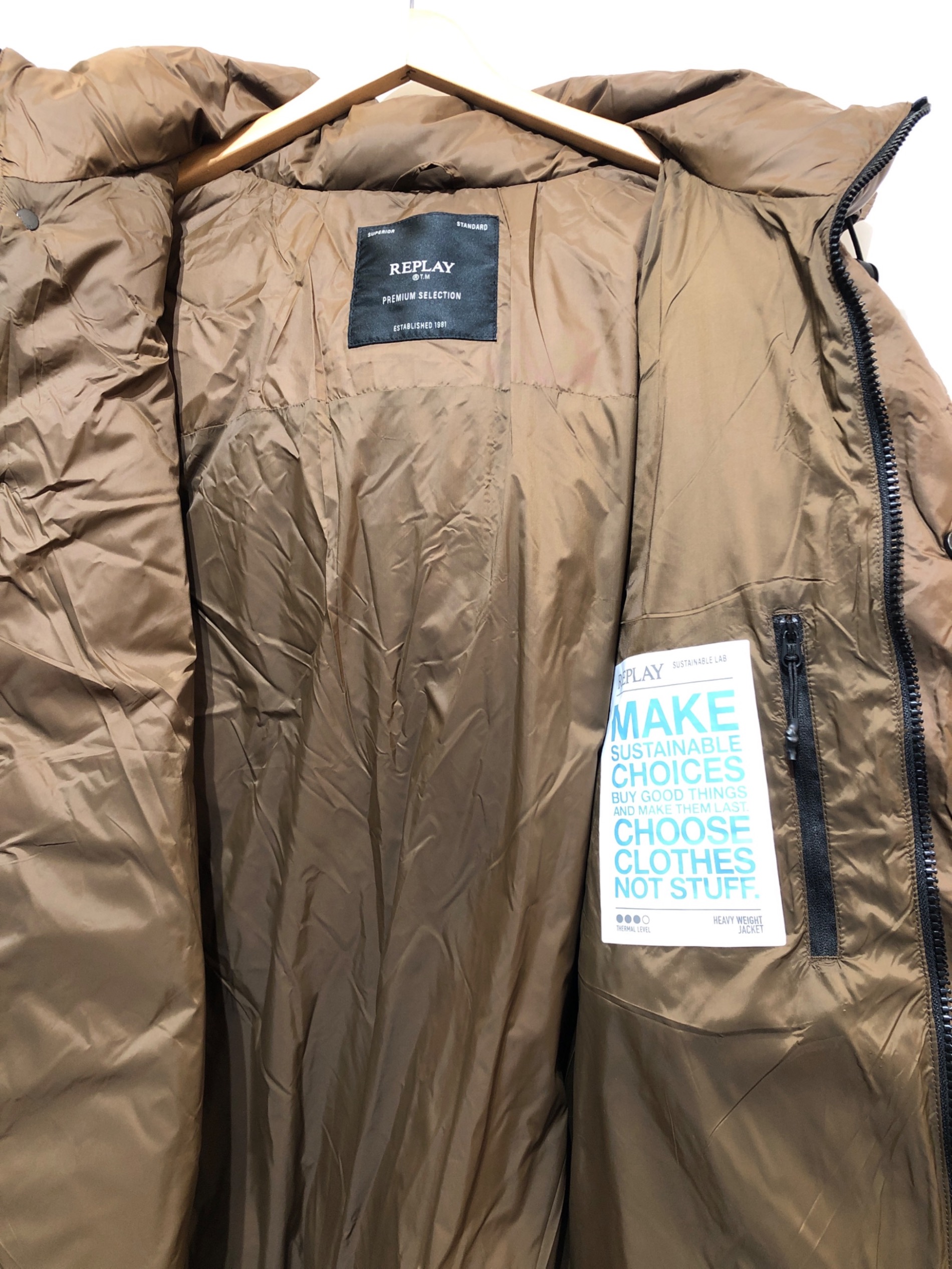 中古・古着通販】REPLAY (リプレイ) 中綿ジャケット ブラウン サイズ