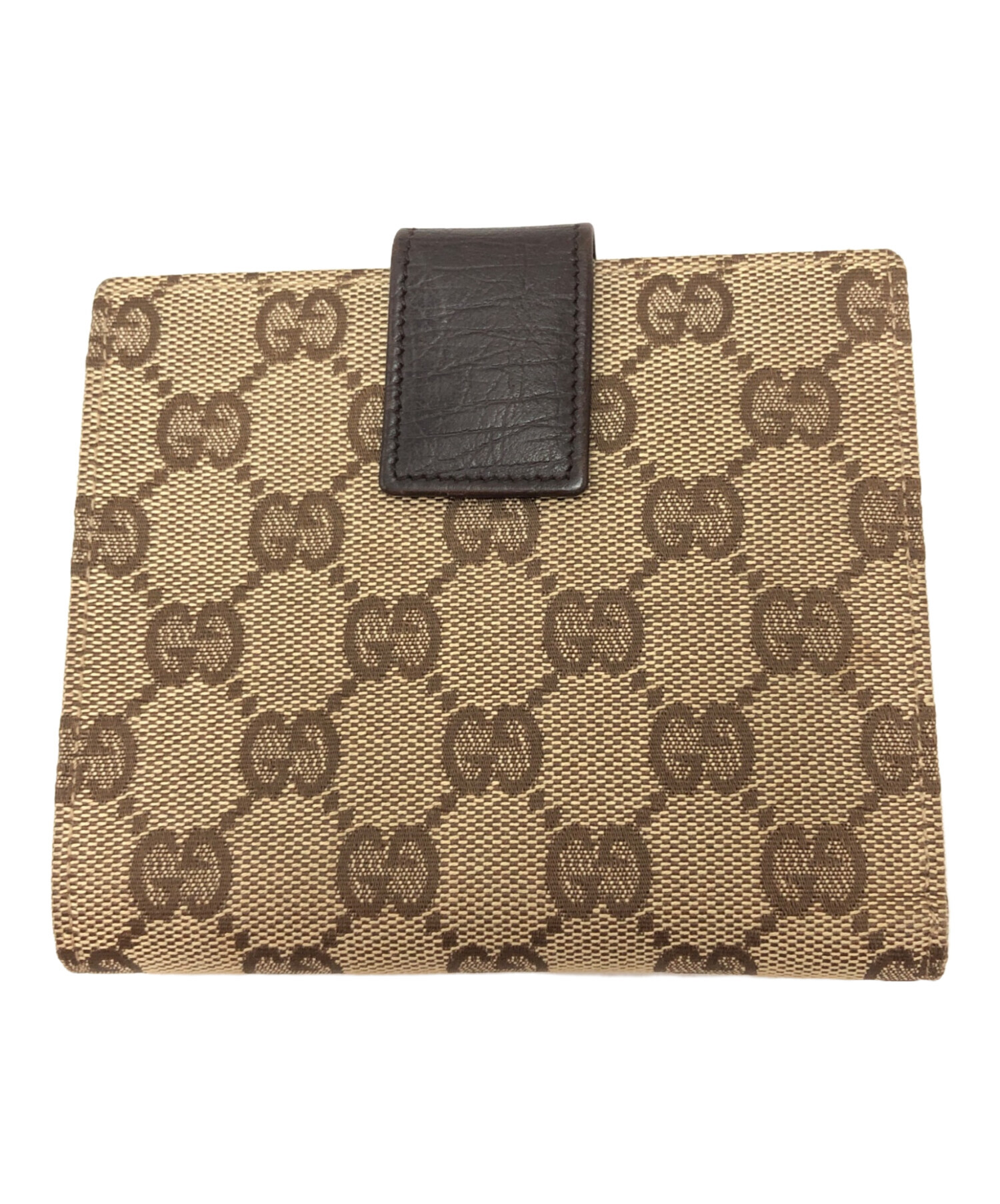 中古・古着通販】GUCCI (グッチ) 3つ折り財布 ブラウン｜ブランド 