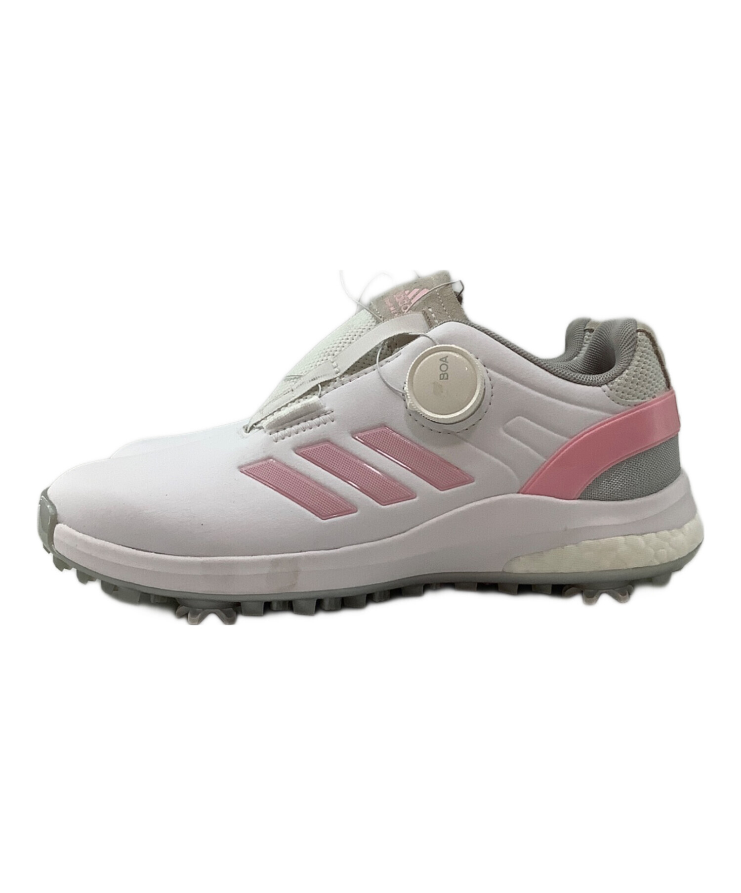 中古・古着通販】adidas (アディダス) ゴルフシューズ ホワイト×ピンク 