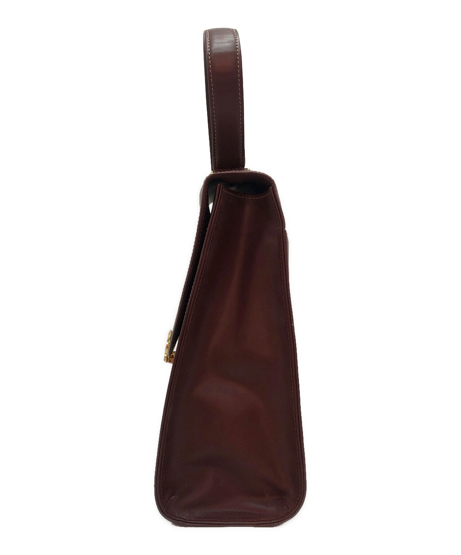 中古・古着通販】Cartier (カルティエ) ハンドバッグ ボルドー