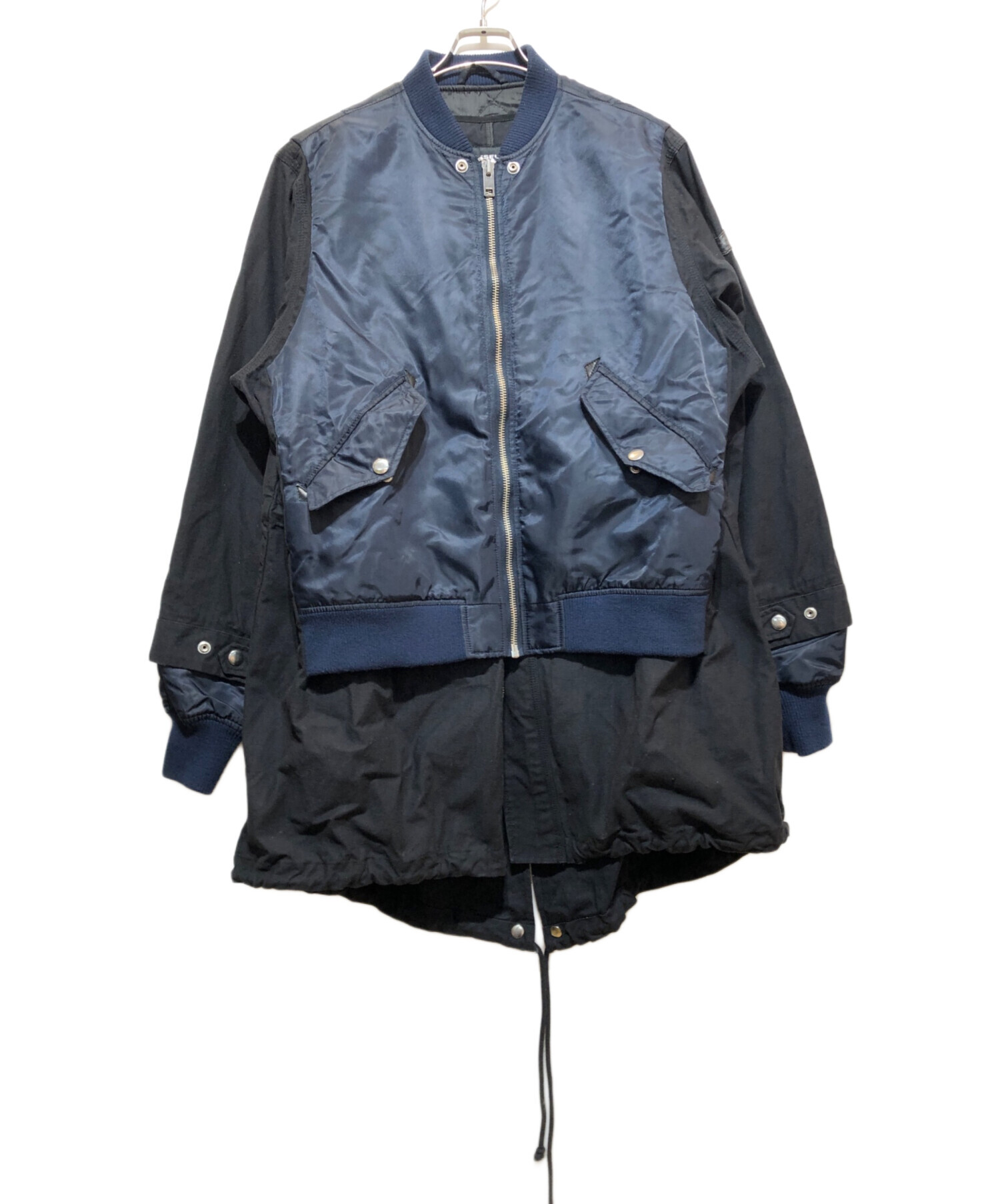 中古・古着通販】DIESEL (ディーゼル) MA-1モッズコート ブラック 