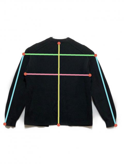 【未使用】BATONER カーディガン 中古・古着通販】BATONER (バトナ―) カーディガン ブラック サイズ:3