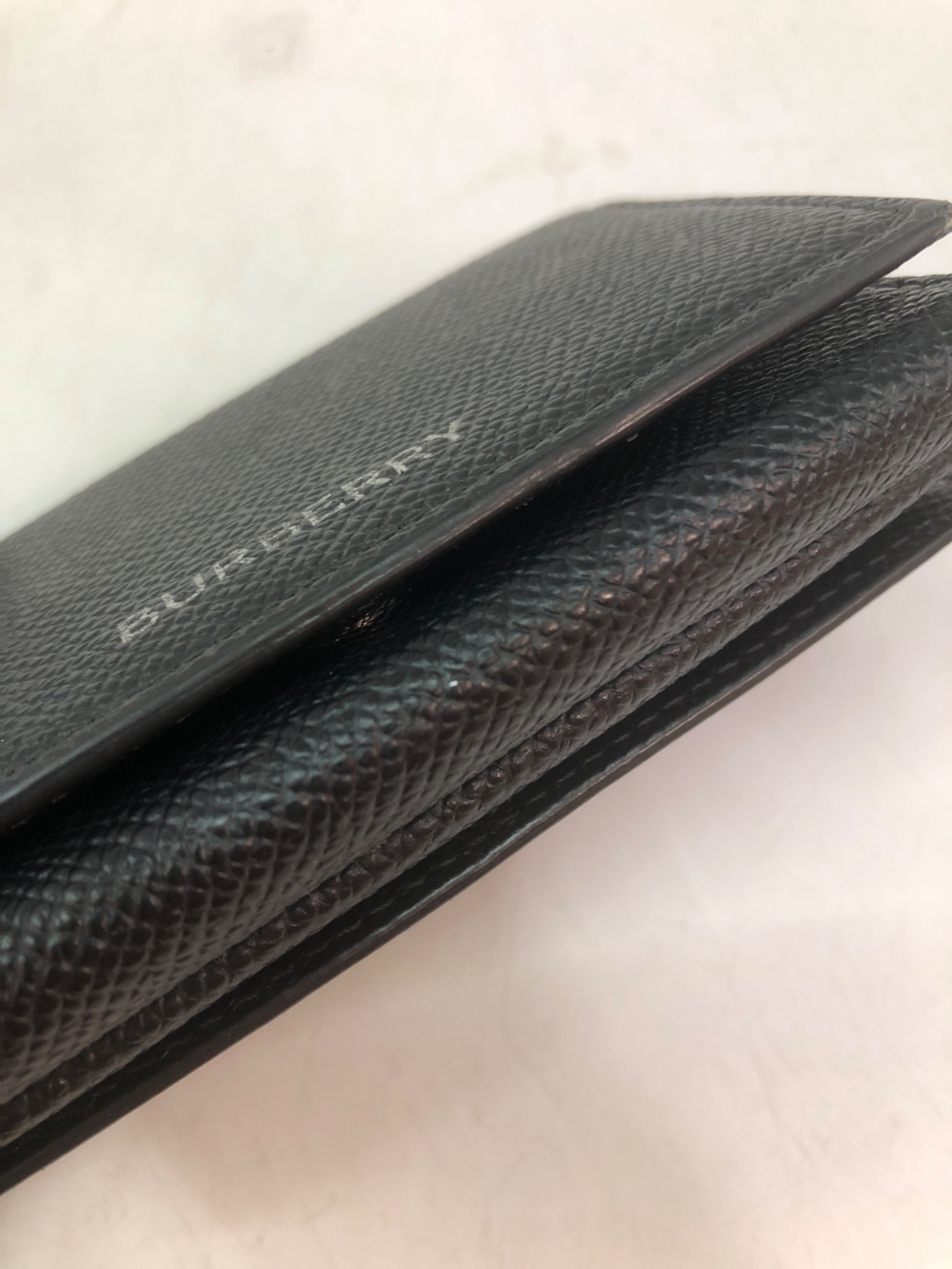 中古・古着通販】BURBERRY (バーバリー) 3つ折り財布 ブラック 