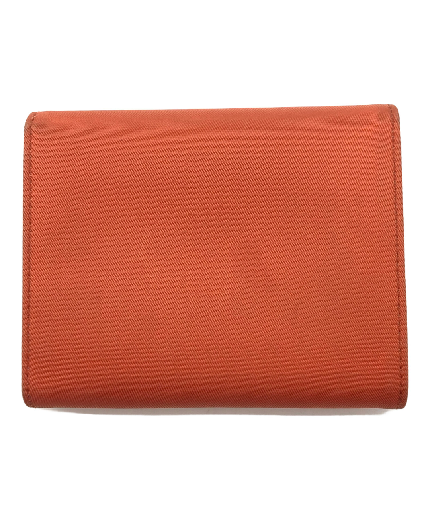 中古・古着通販】PRADA (プラダ) 3つ折り財布 オレンジ｜ブランド