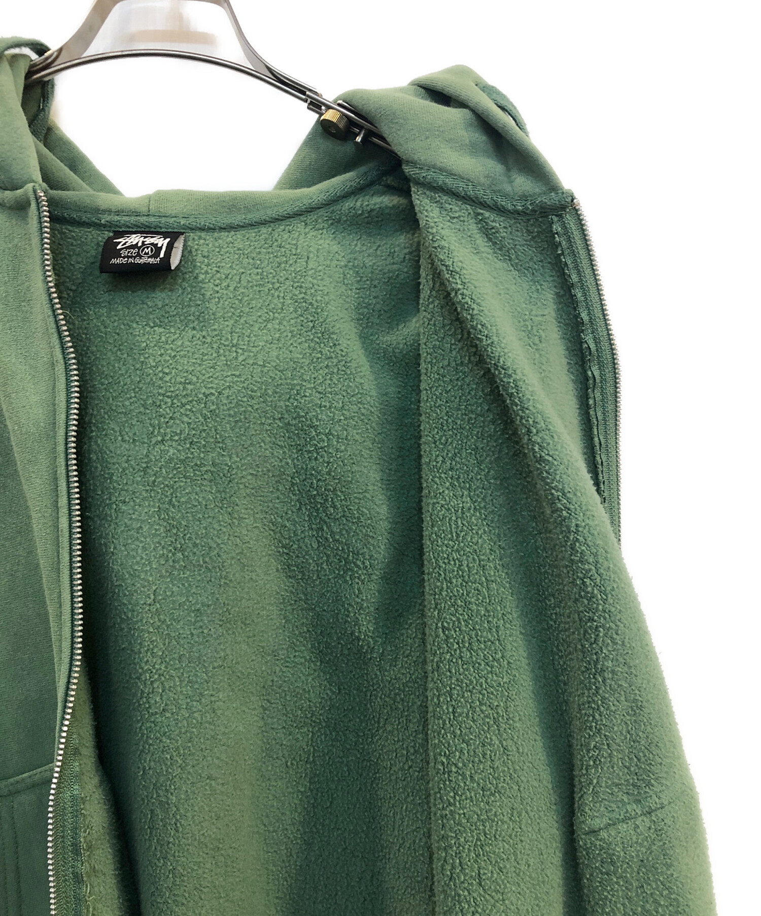中古・古着通販】stussy (ステューシー) ジップパーカー グリーン
