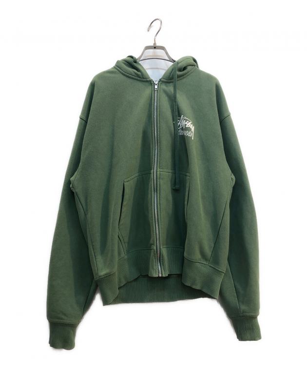 中古・古着通販】stussy (ステューシー) ジップパーカー グリーン