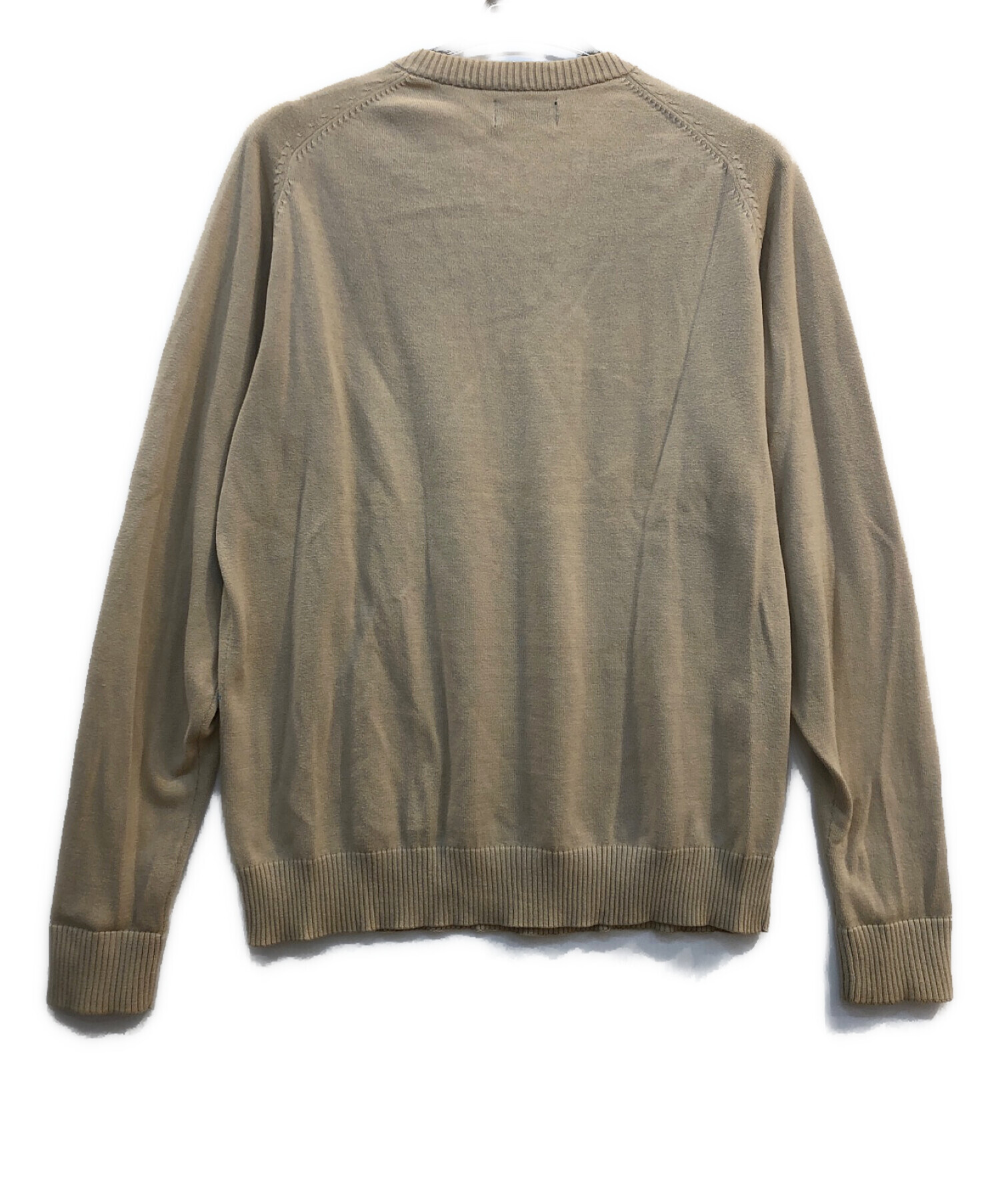 中古・古着通販】FRED PERRY (フレッドペリー) Vネックニット ベージュ 