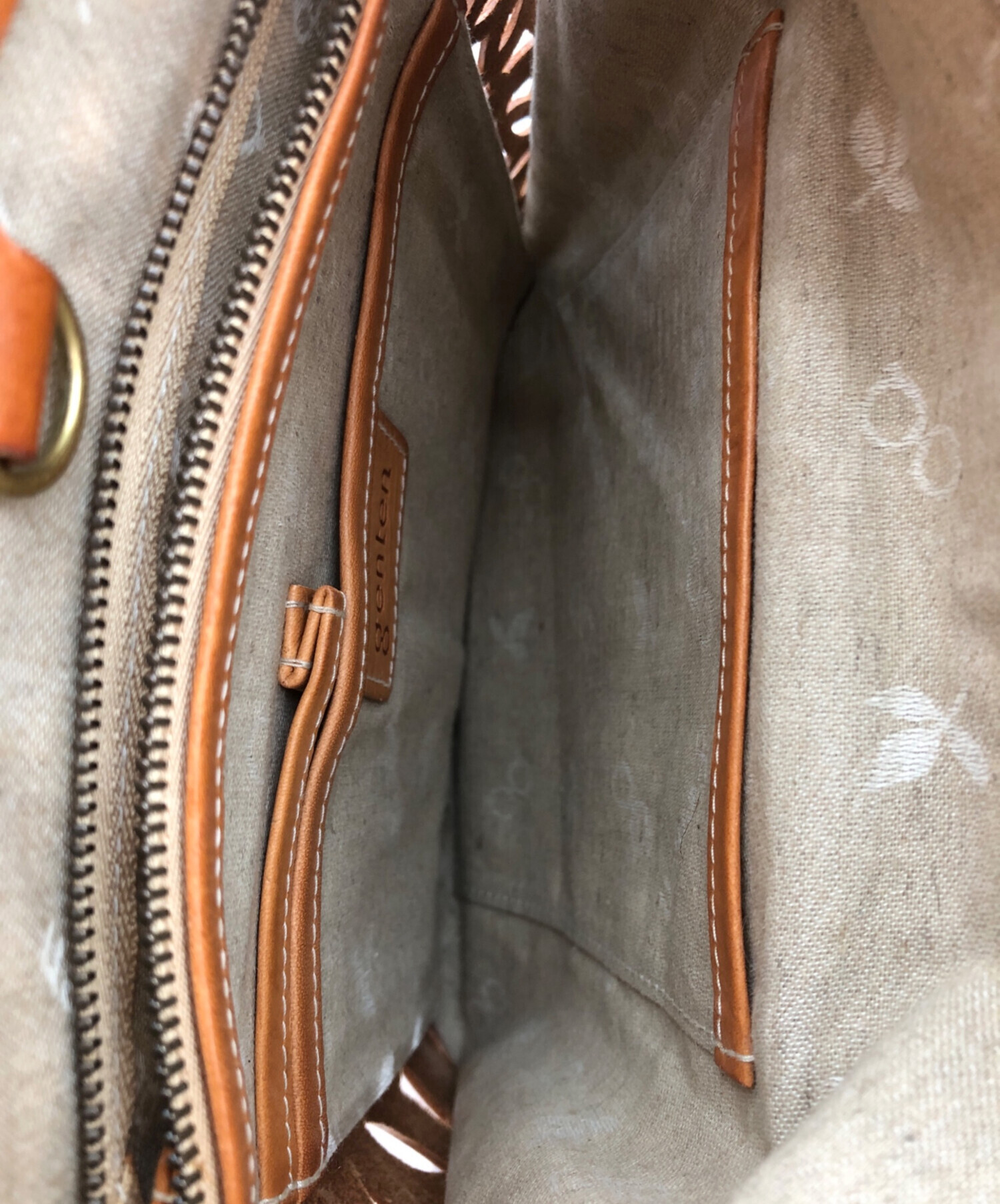 中古・古着通販】genten (ゲンテン) マルチカットワークハンドバッグ 中古・古着通販】genten (ゲンテン) マルチカットワークハンドバッグ