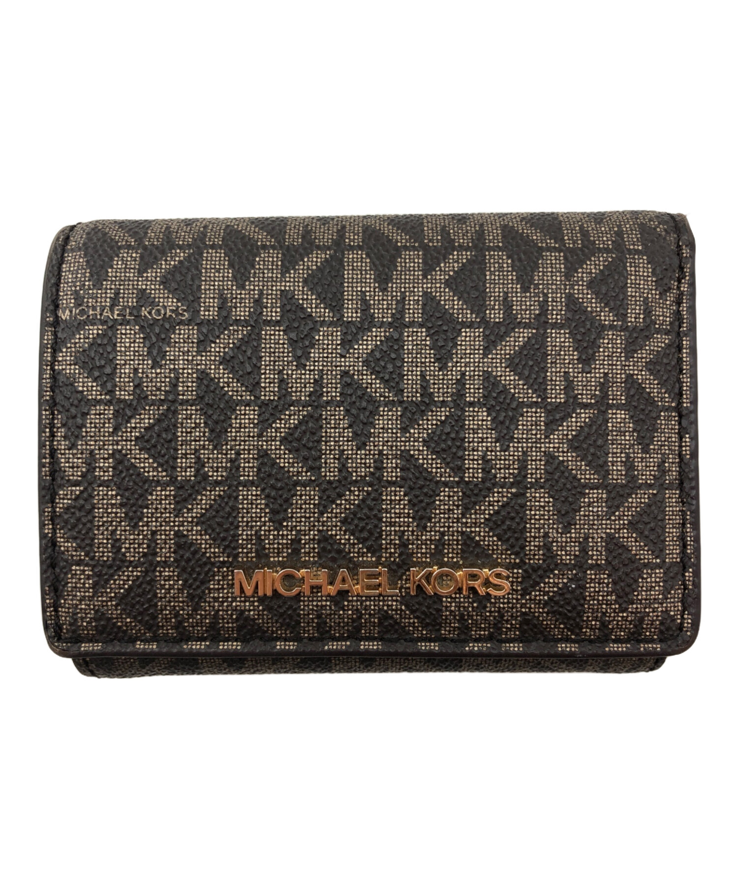 中古・古着通販】MICHAEL KORS (マイケルコース) 3つ折り財布 ブラウン