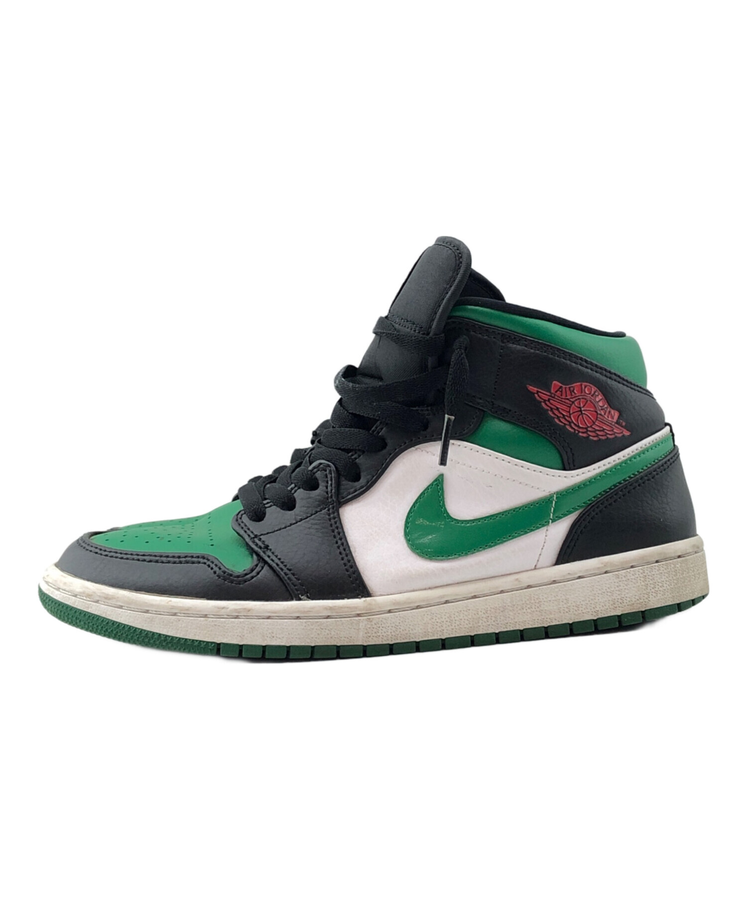 中古・古着通販】NIKE (ナイキ) AIR JORDAN 1 MID ブラック×グリーン 